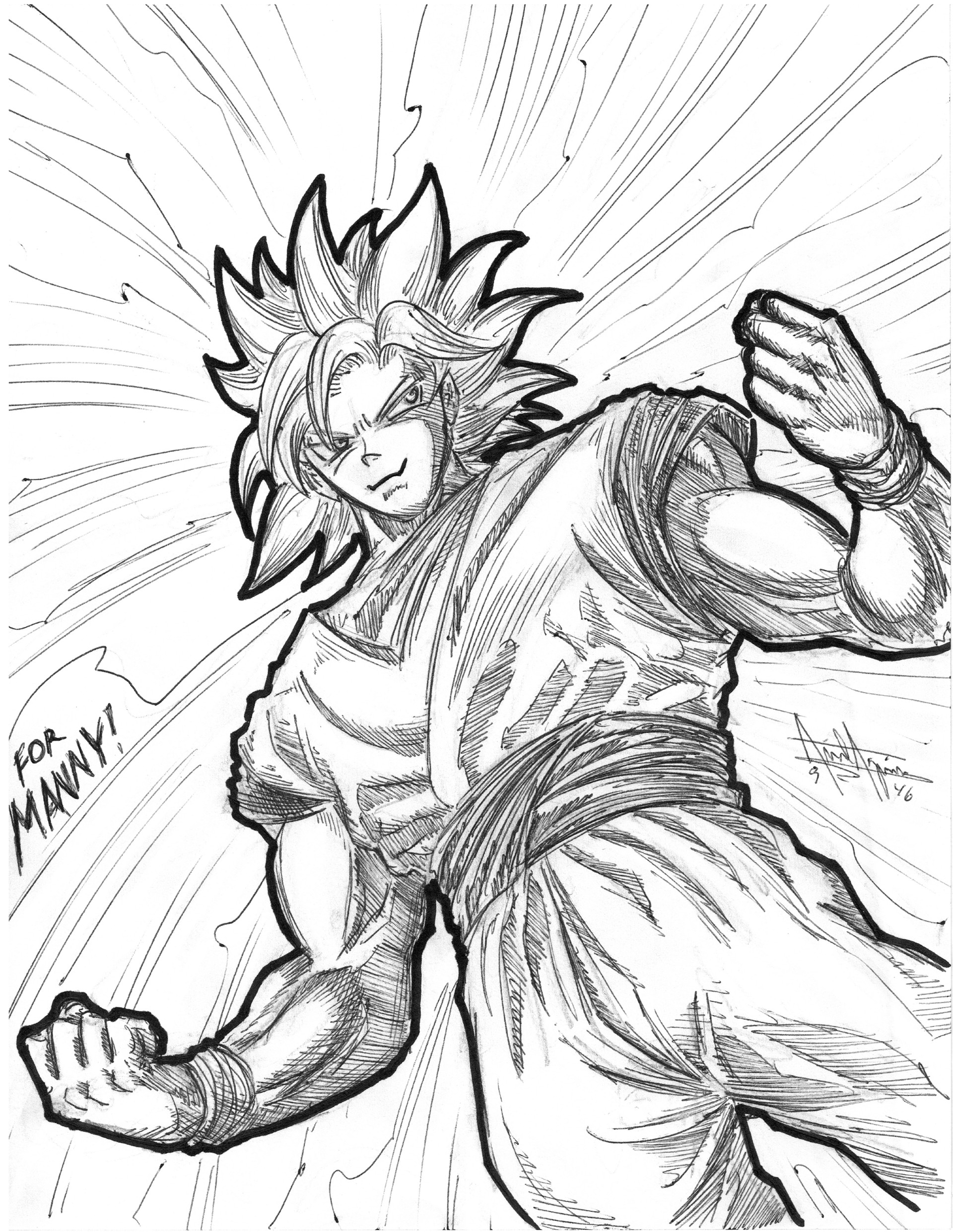 Goku Black🔥 Pencil Sketch Anime : Dragon Ball Super Reference :  @db_legends . . . Materials used : Pentel Graphgear 1000 . . . #goku…