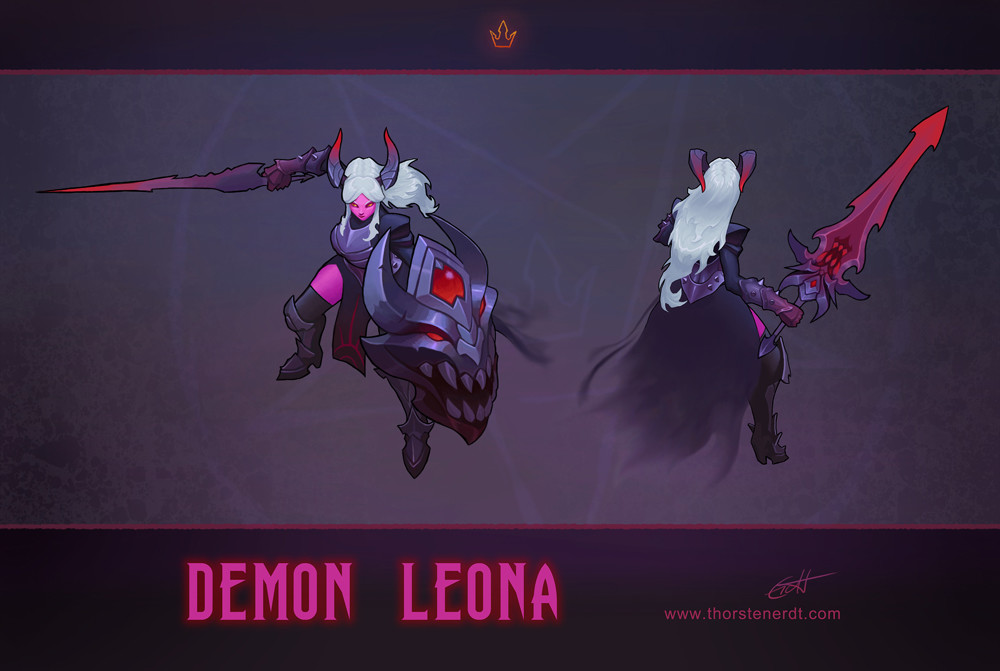 ArtStation - LoL skin concept: Demon Leona