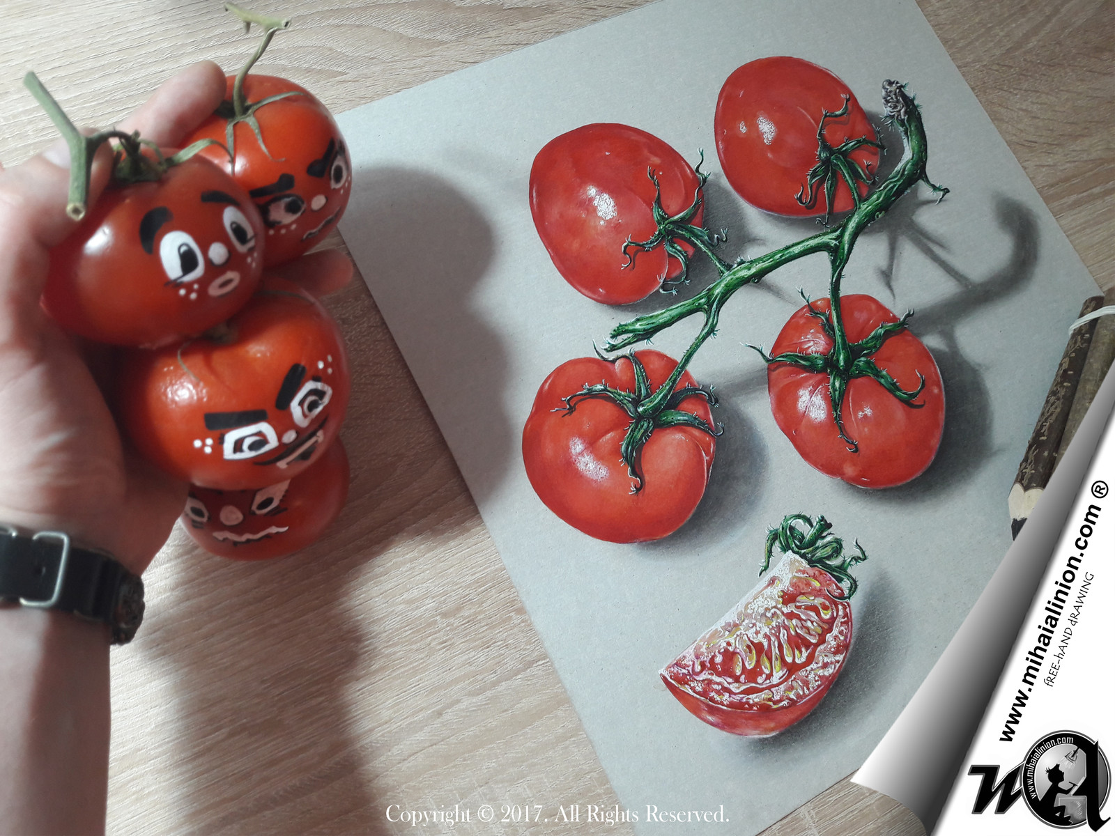 Drawing Tomatoes - Realistic 3D Art