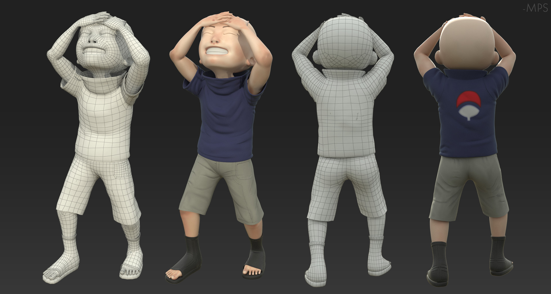 Artstation Kid Sasuke 3d Modeling Manvendra Pratap Singh