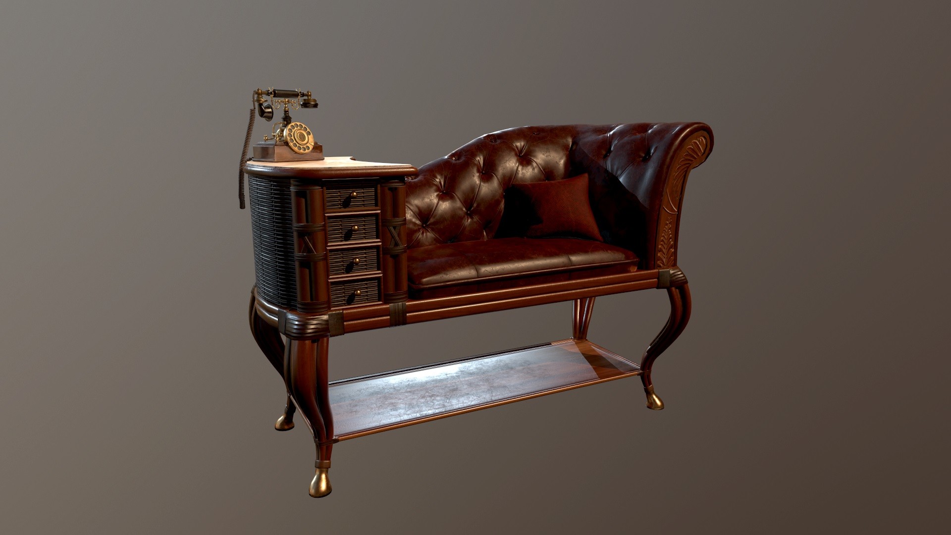 Victorian telephone shop chair