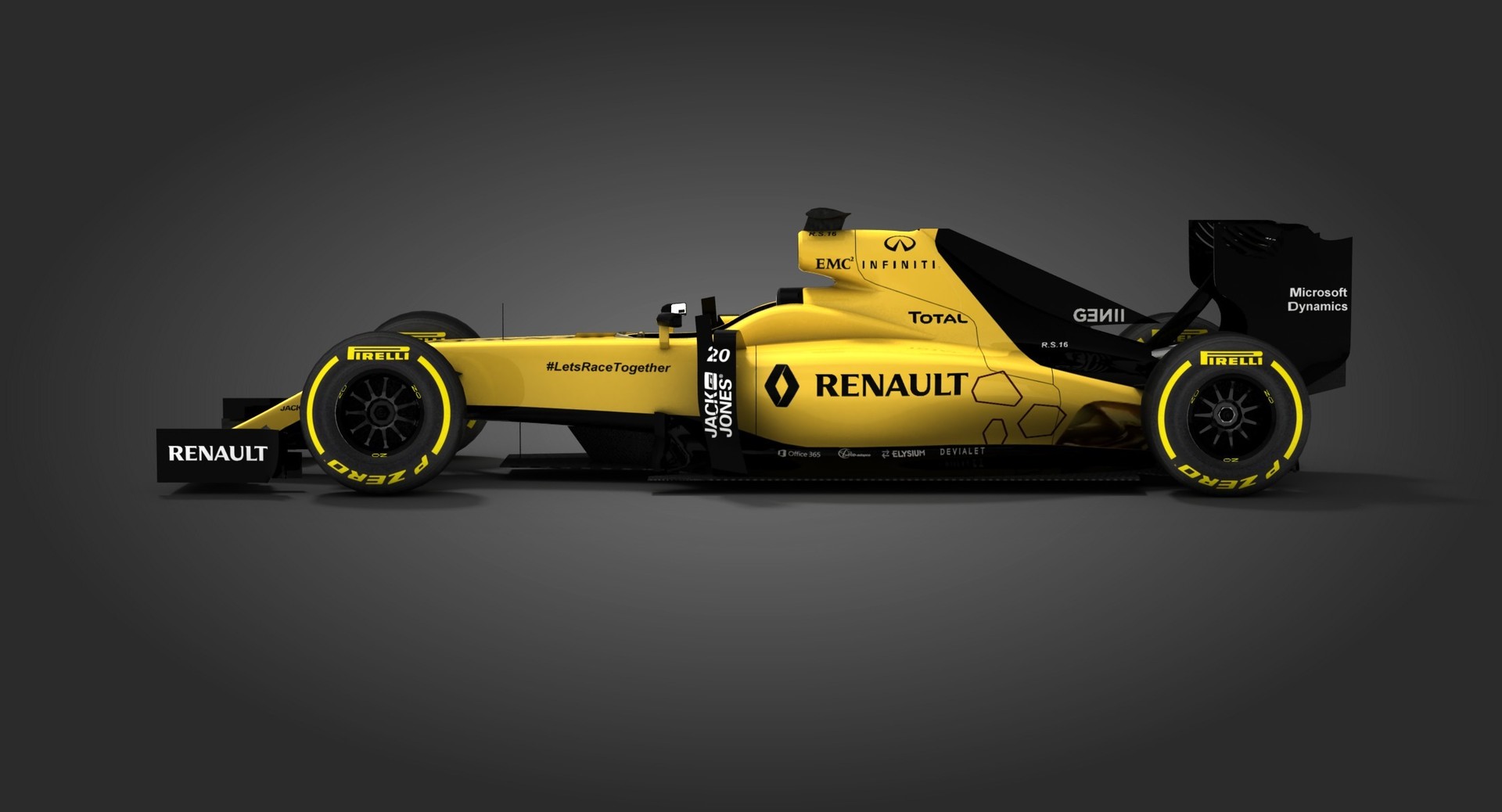 Oleksii Sergiyovych Renault R S 16 Yellow F1 Season 16 3d Model