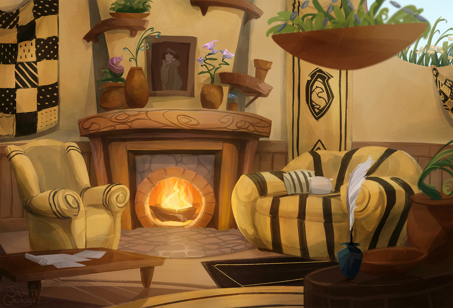 Artstation Hufflepuff Common Room Jackie Fletcher