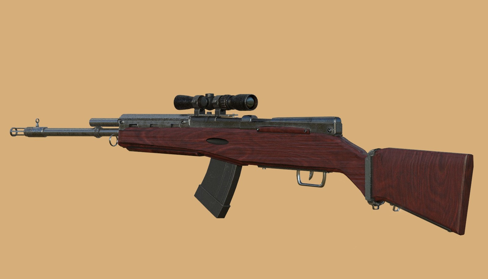 Wood Rifle W Extras 