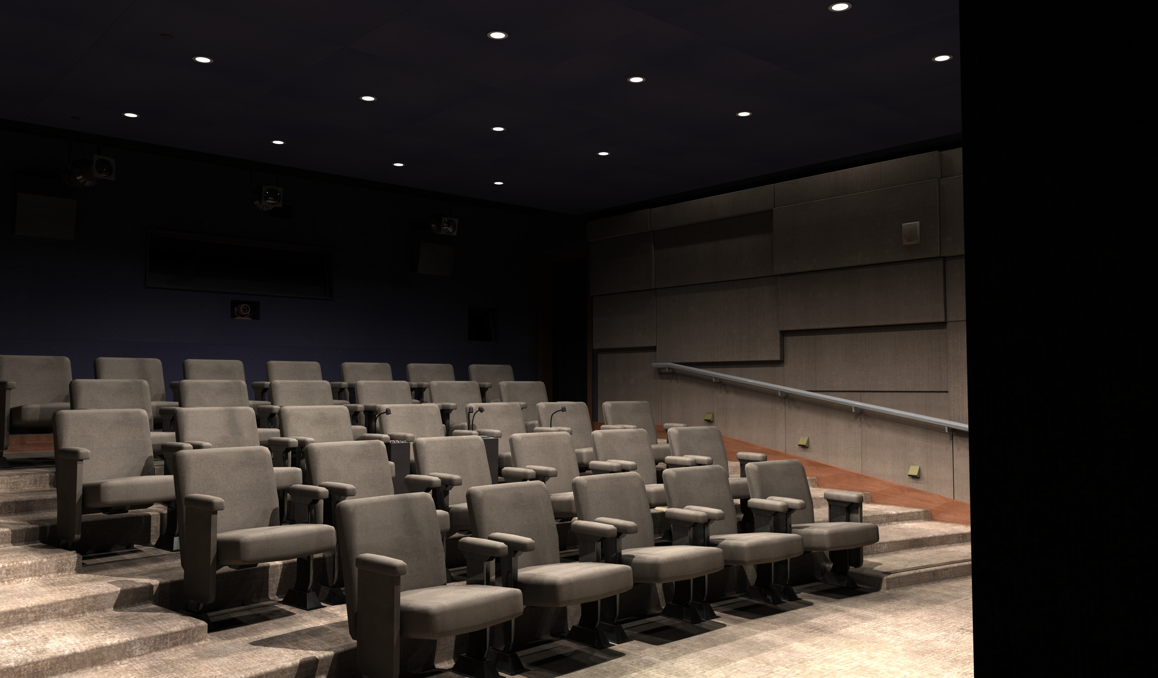 3D Screening Room | Theater
(Lighting Condition with no film playing)