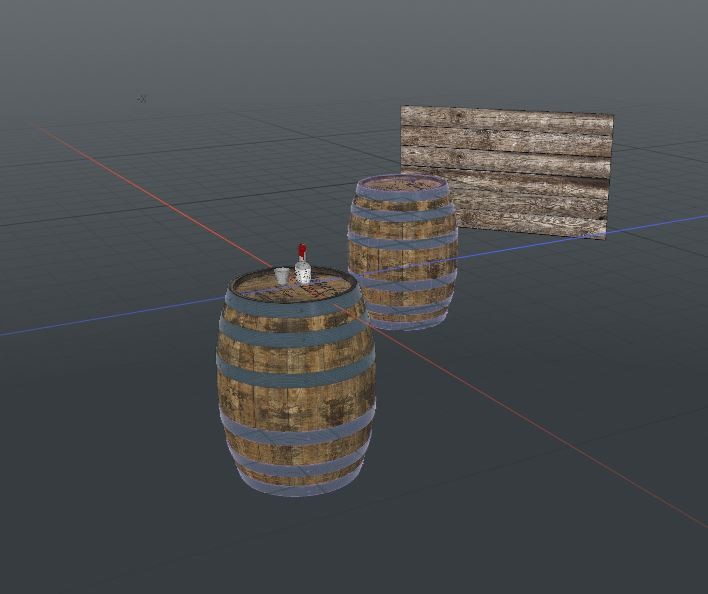 Scene setup in Modo
