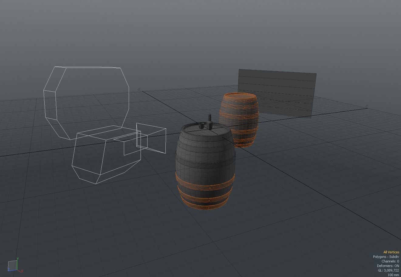 Scene setup in Modo