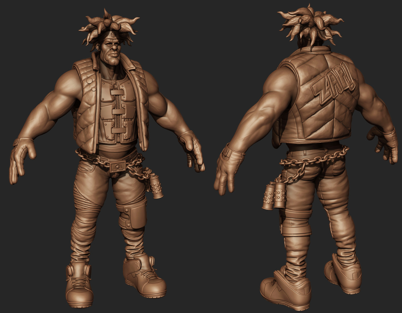 Character sculpt ready for retopo and texturing.