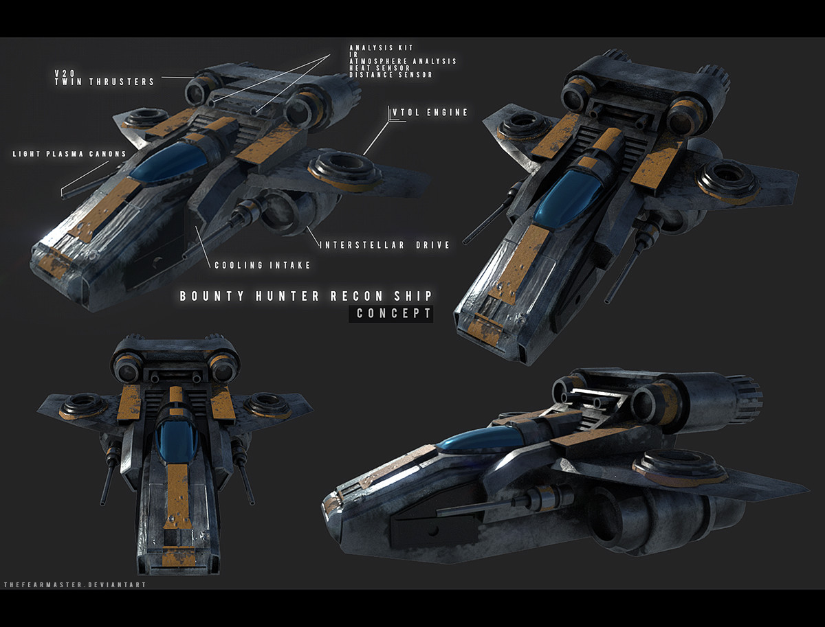 ArtStation - Bounty Hunter Recon ship