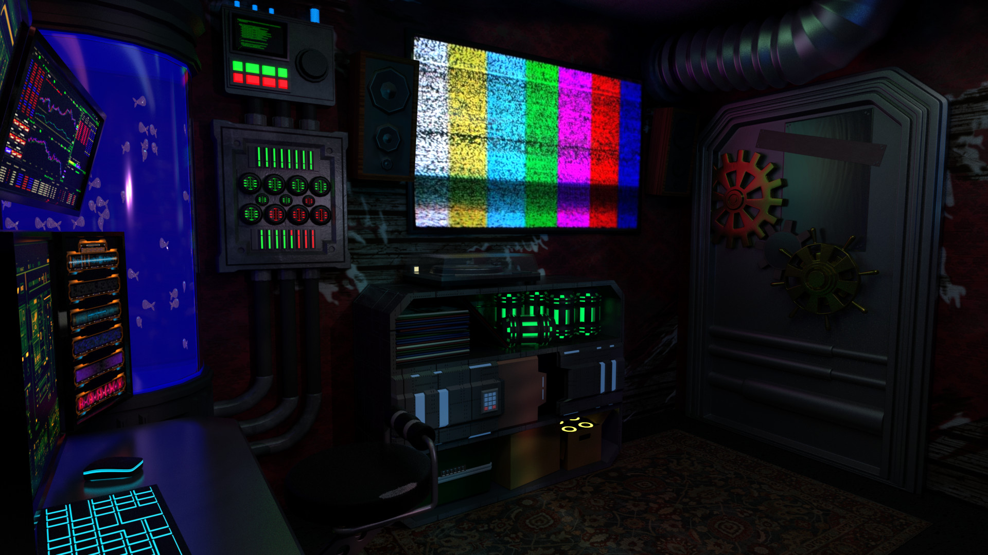 Artstation Cyberpunk Room Jason Goldwine