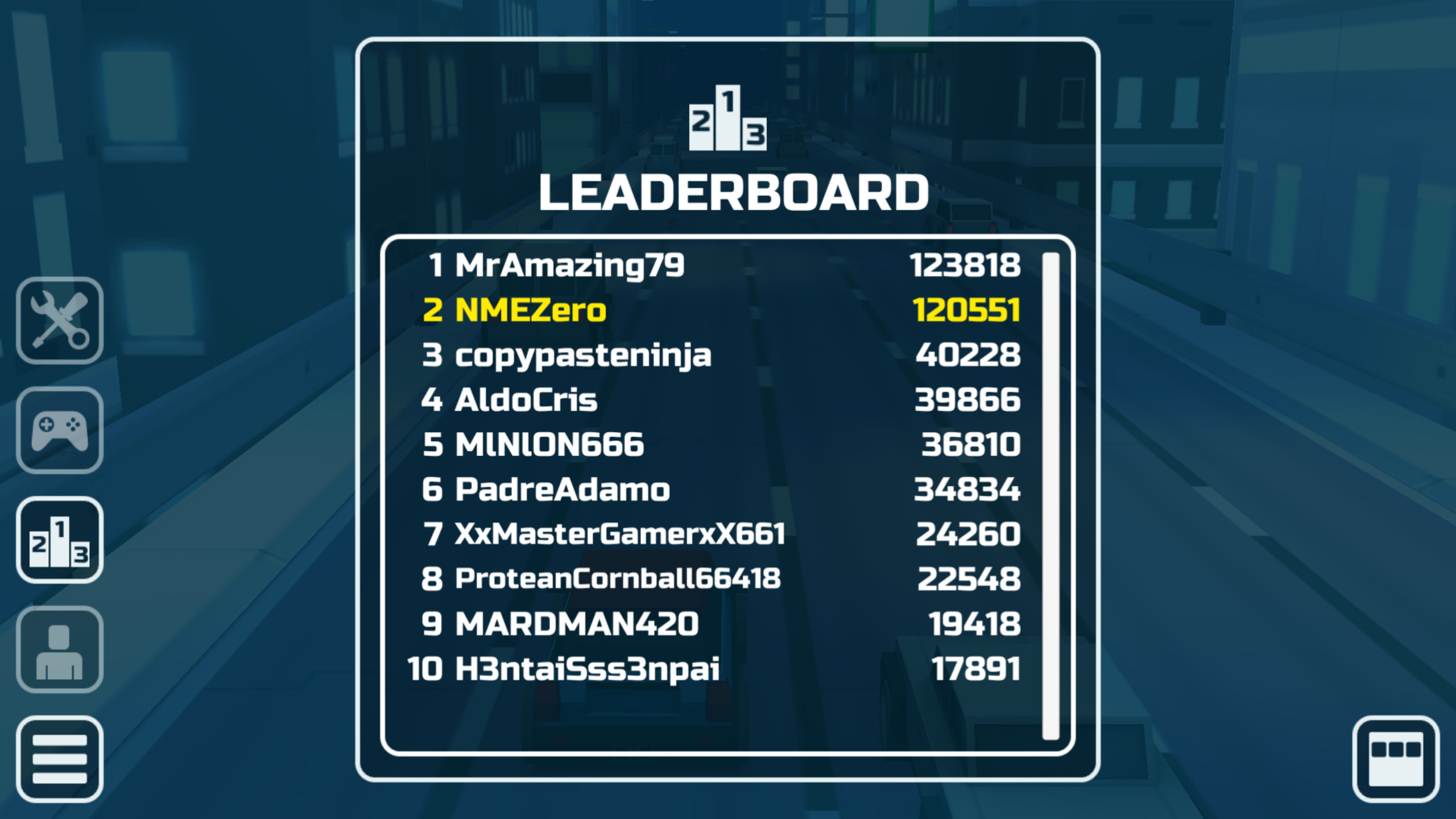 Leaderboard screen and icon