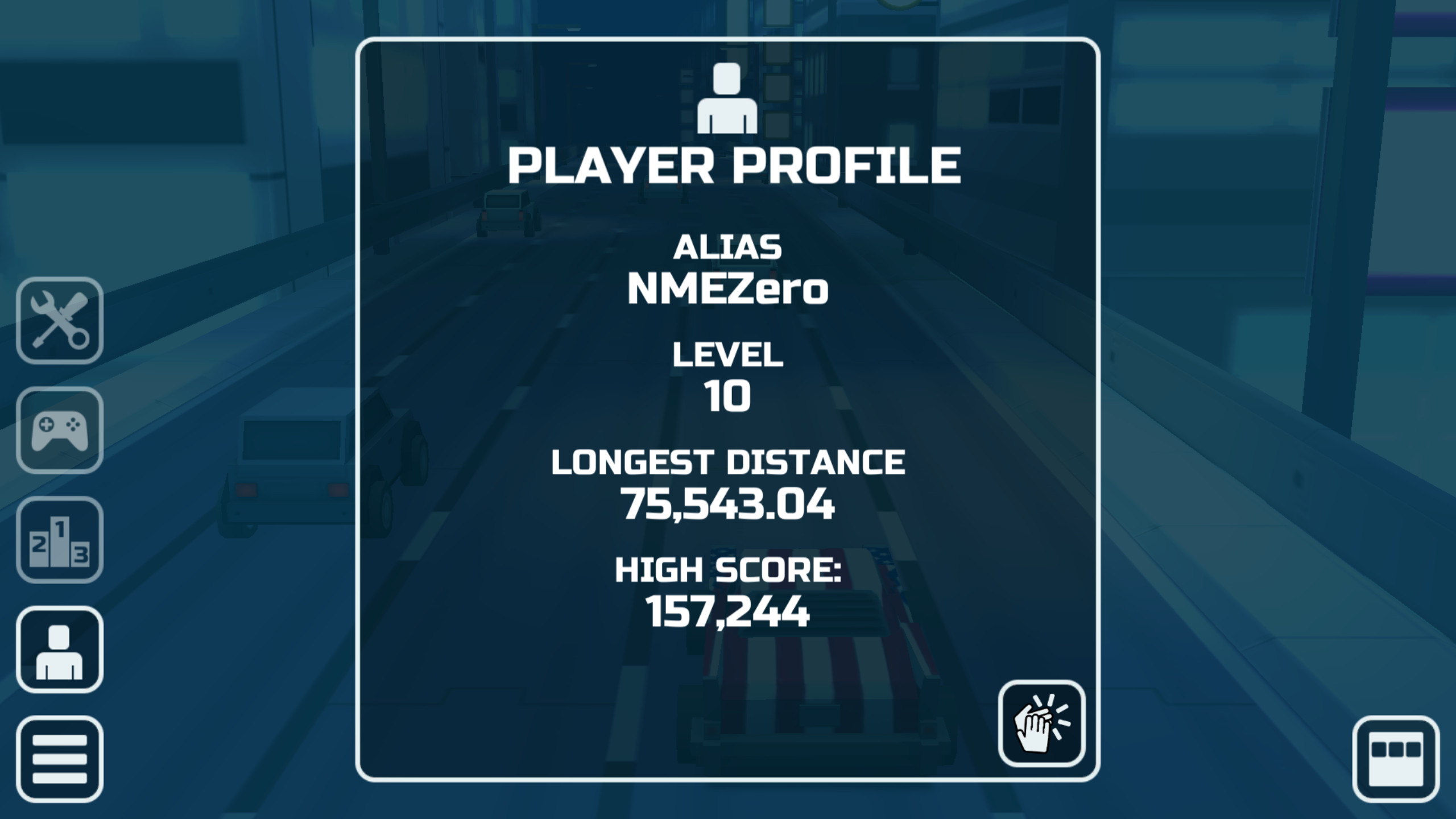 Player profile screen and icon