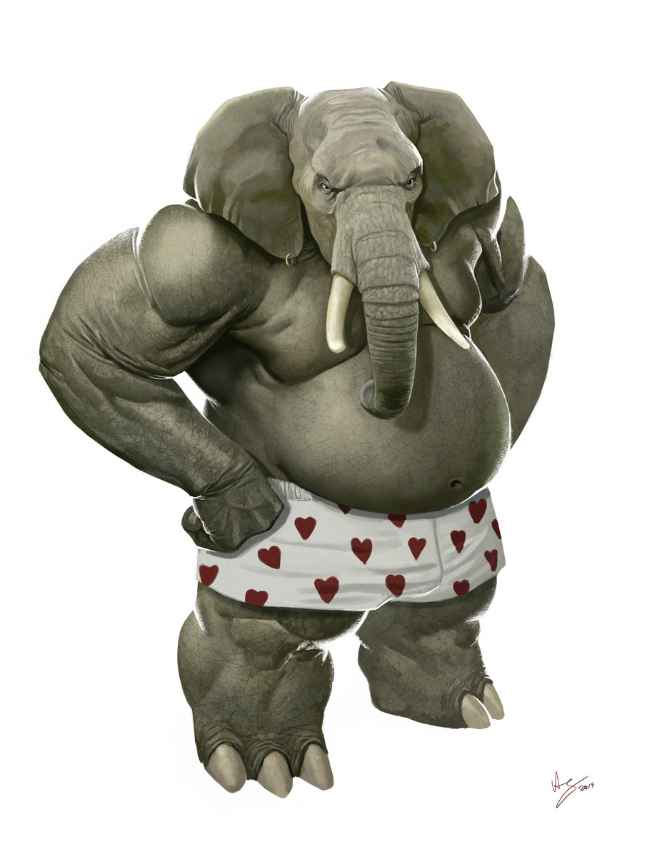 ArtStation - Elephant in underwear