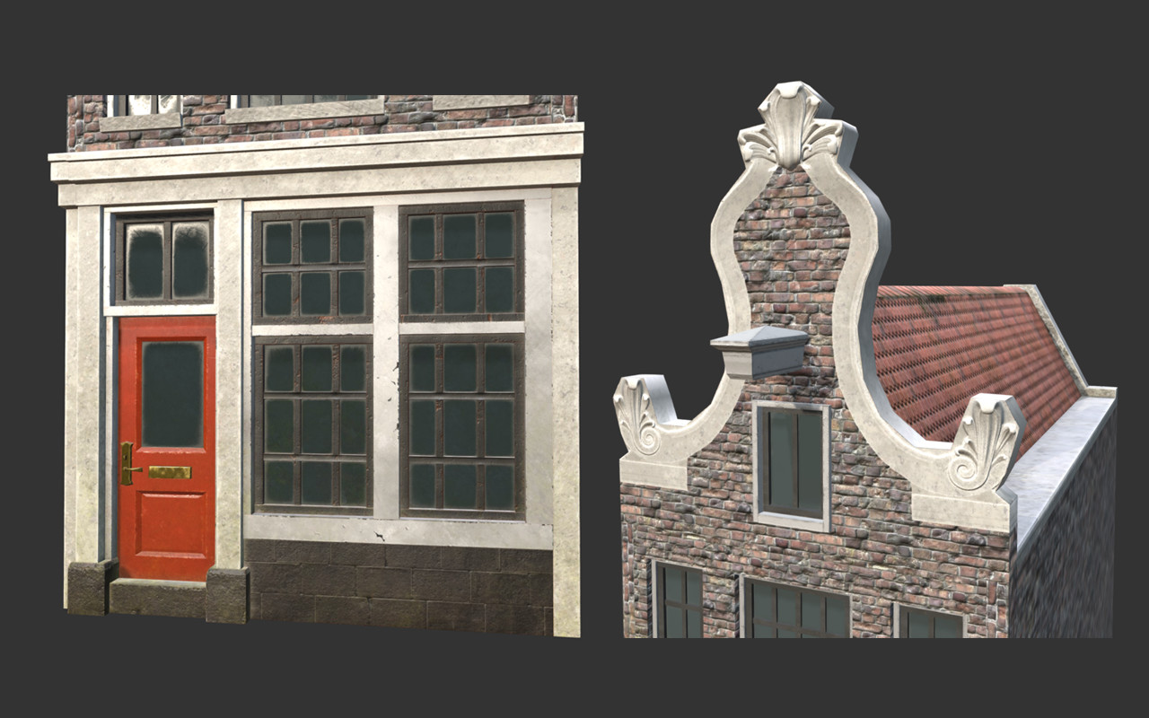 Detail. Low poly game asset: Hypatia Modular Apartment
