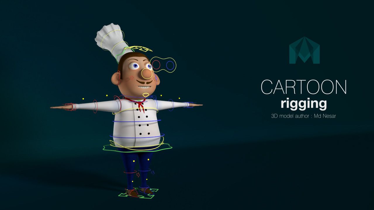 Artstation Shef Cartoon Rigging Viktoria Malysheva