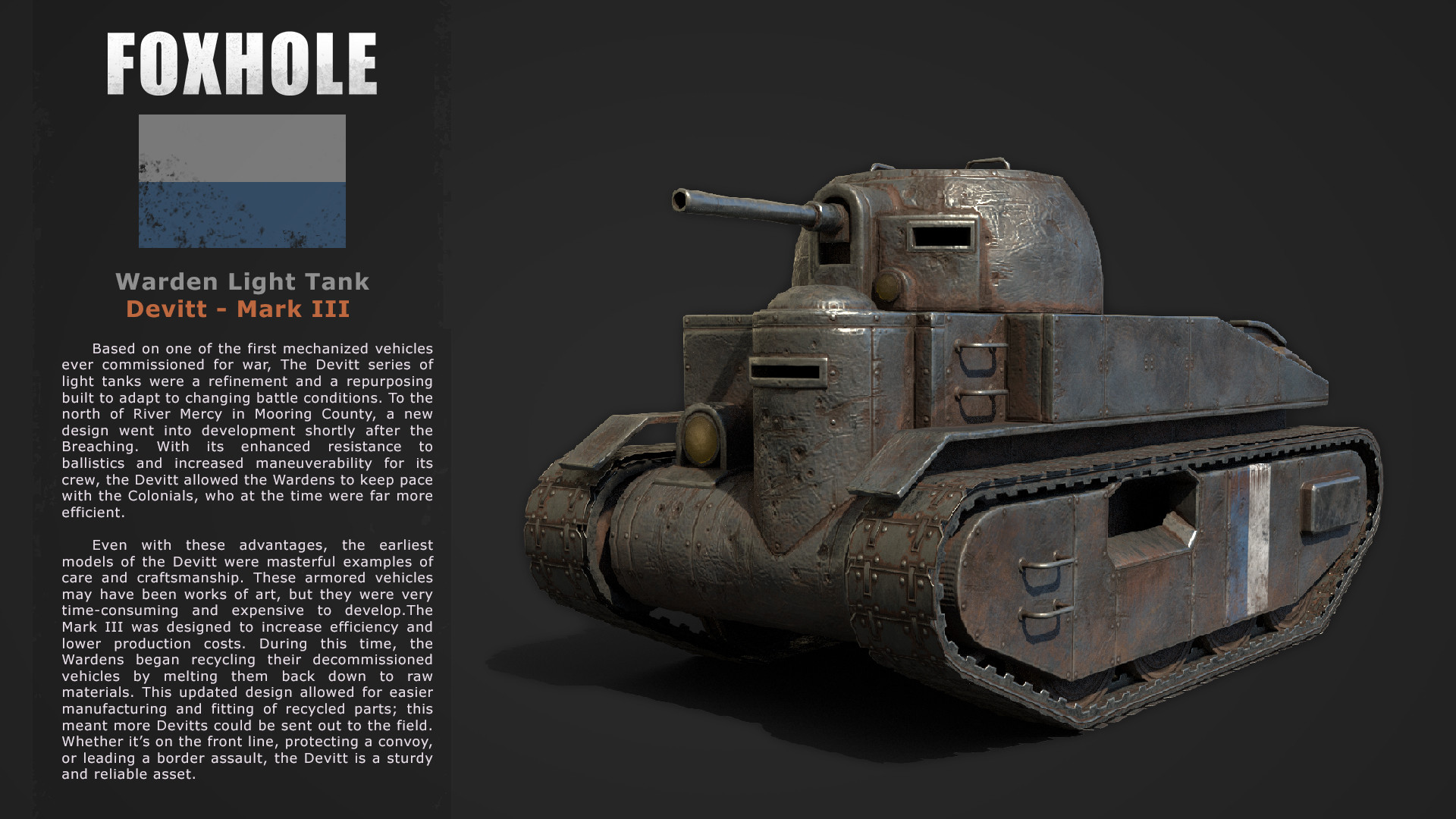 Adam Garib Foxhole Warden Light Tank Devitt Mark III