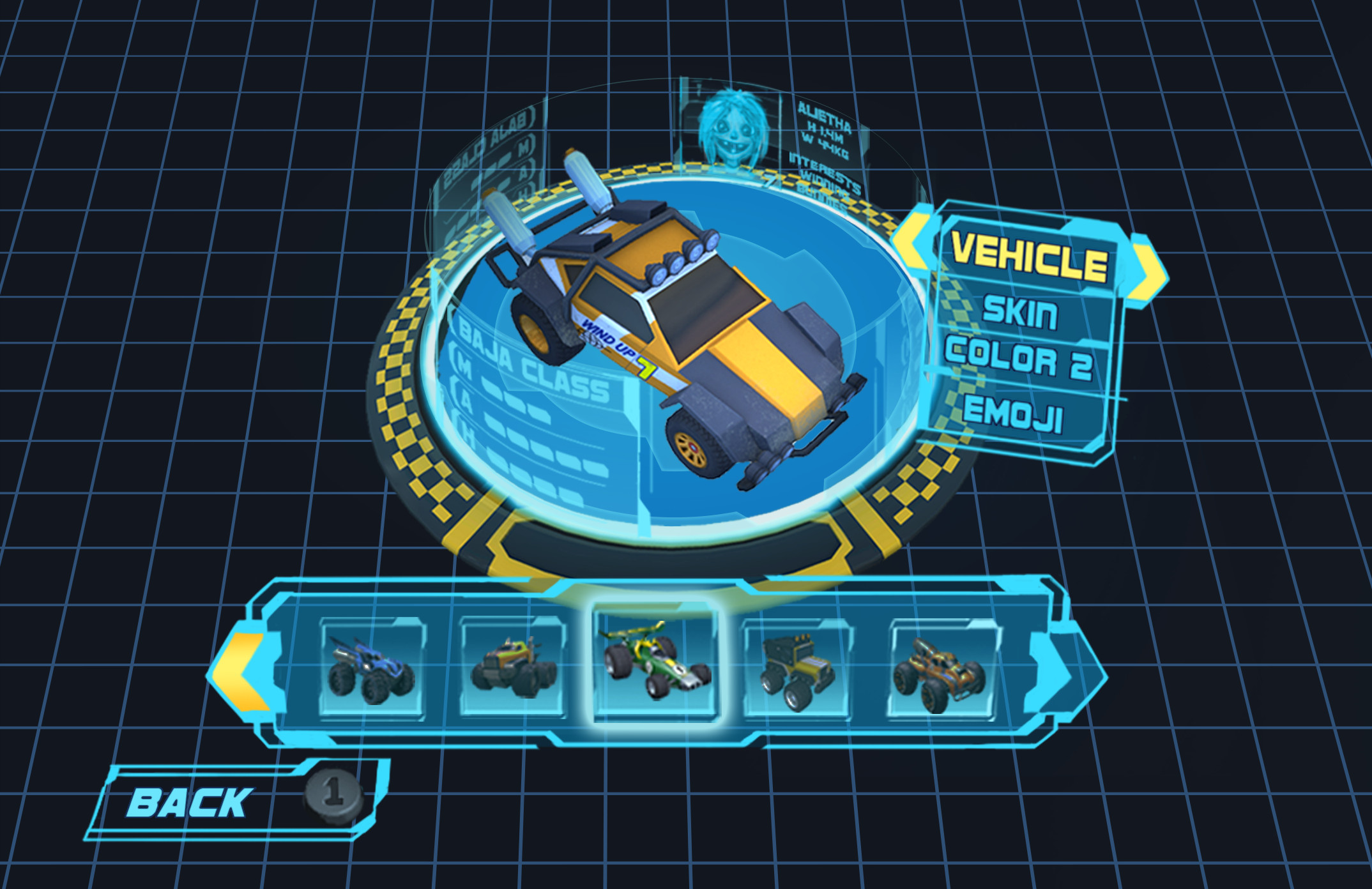 Vehicle Select/Customization 