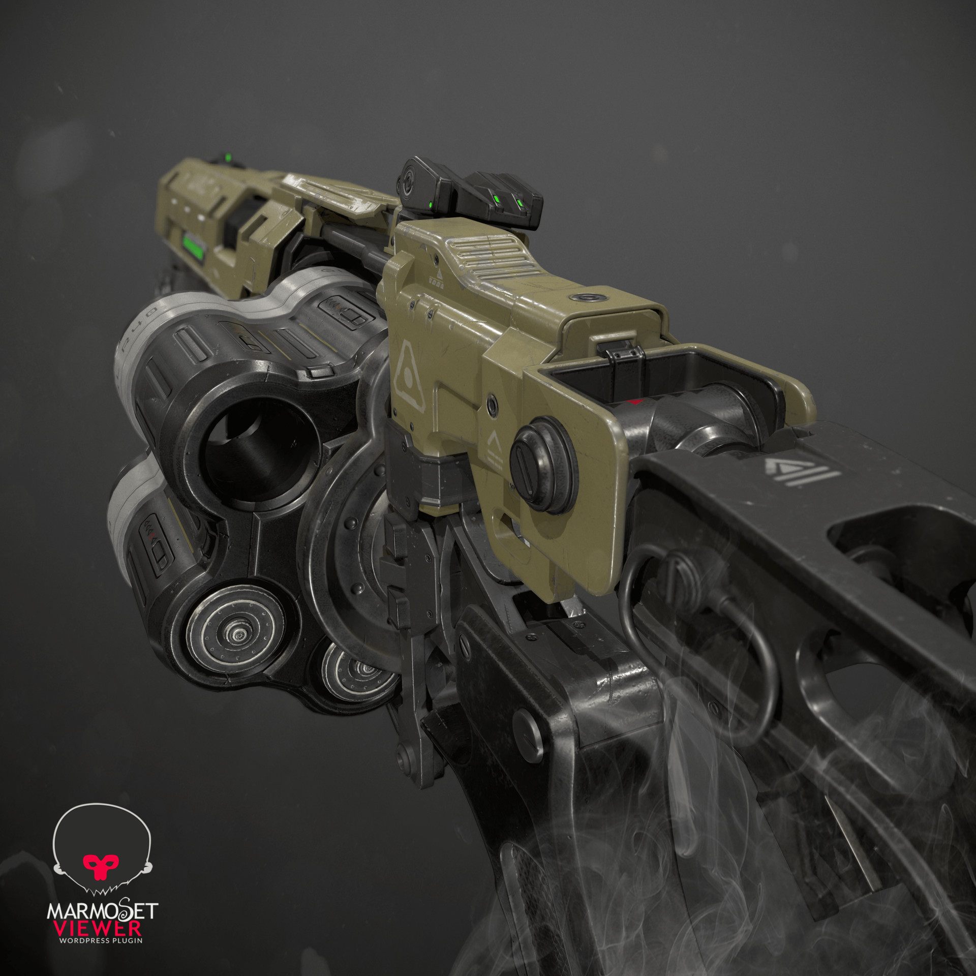 Artstation Doom 4 Grenade Launcher Game Ready Hard Surface