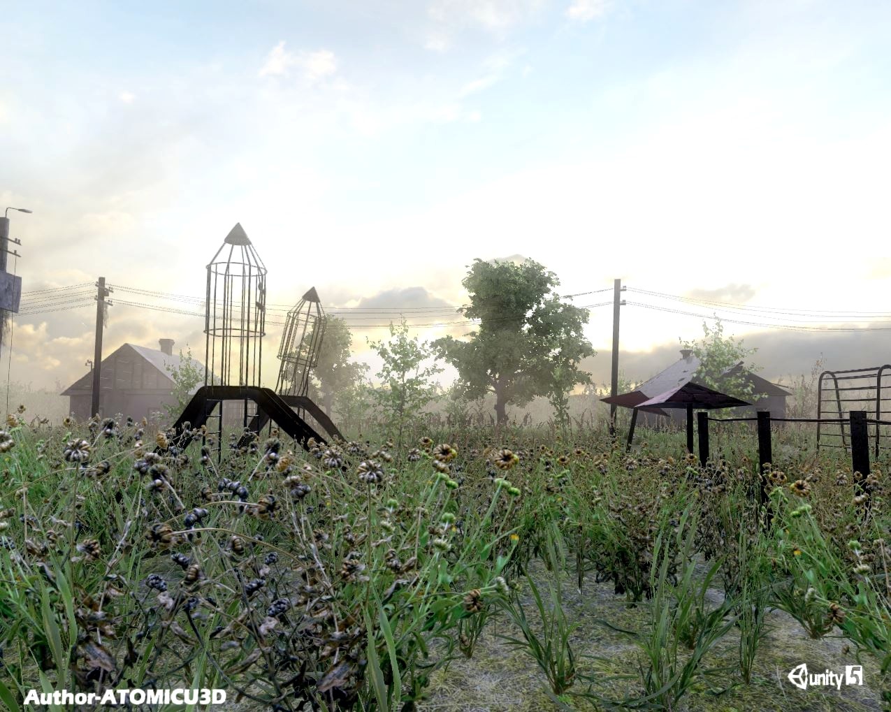 Location post. Battlefield 2 abandoned_Village. Unity atmosphere.