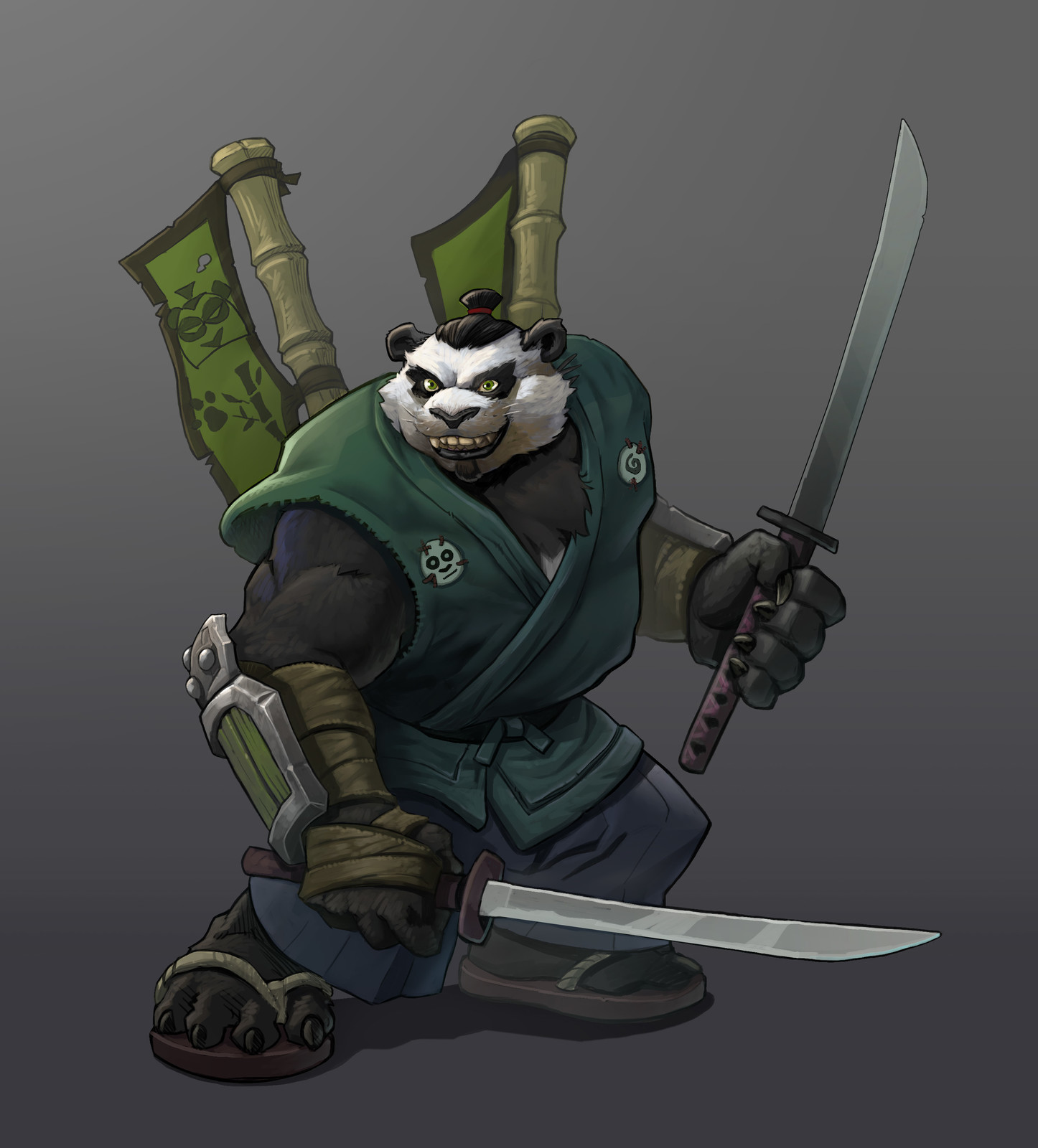 Panda Samurai Warrior