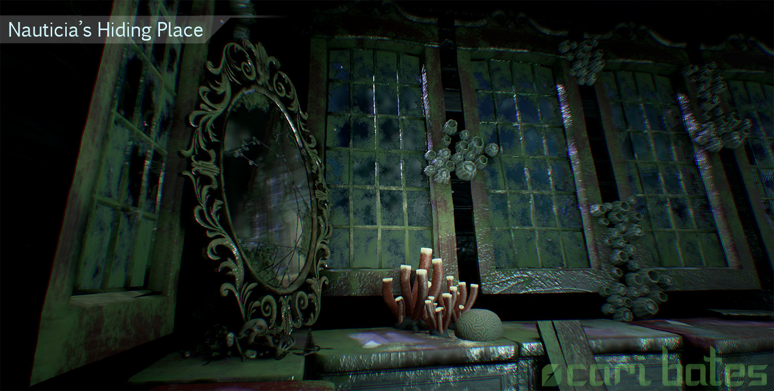 The mirror where Nauticia does her hair.