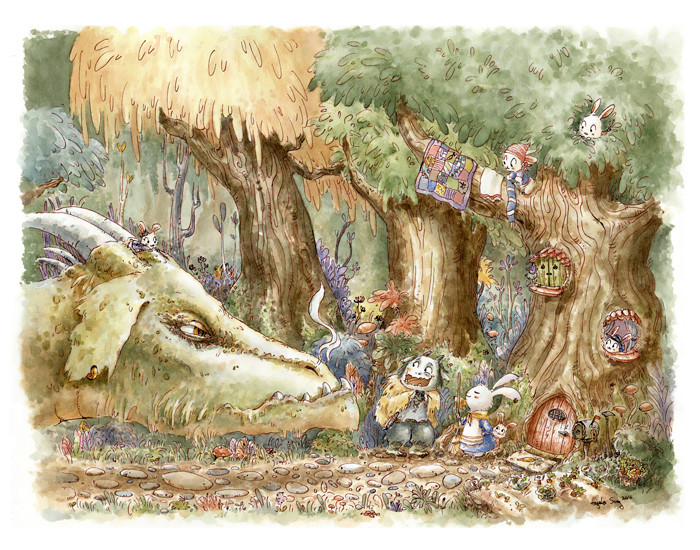 11x14 traditional watercolor &amp; ink illustration, 2016