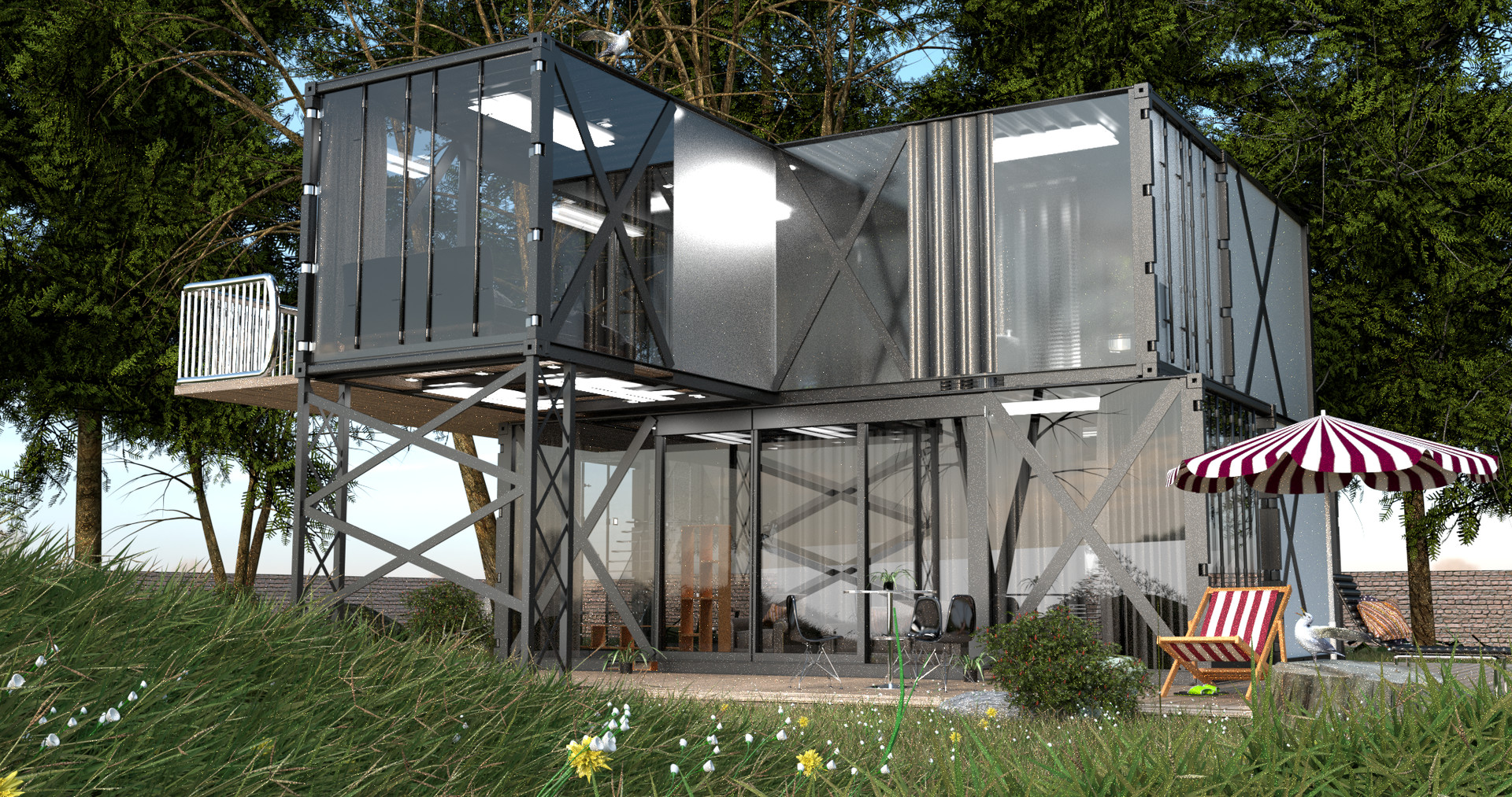 shipping container minimalist