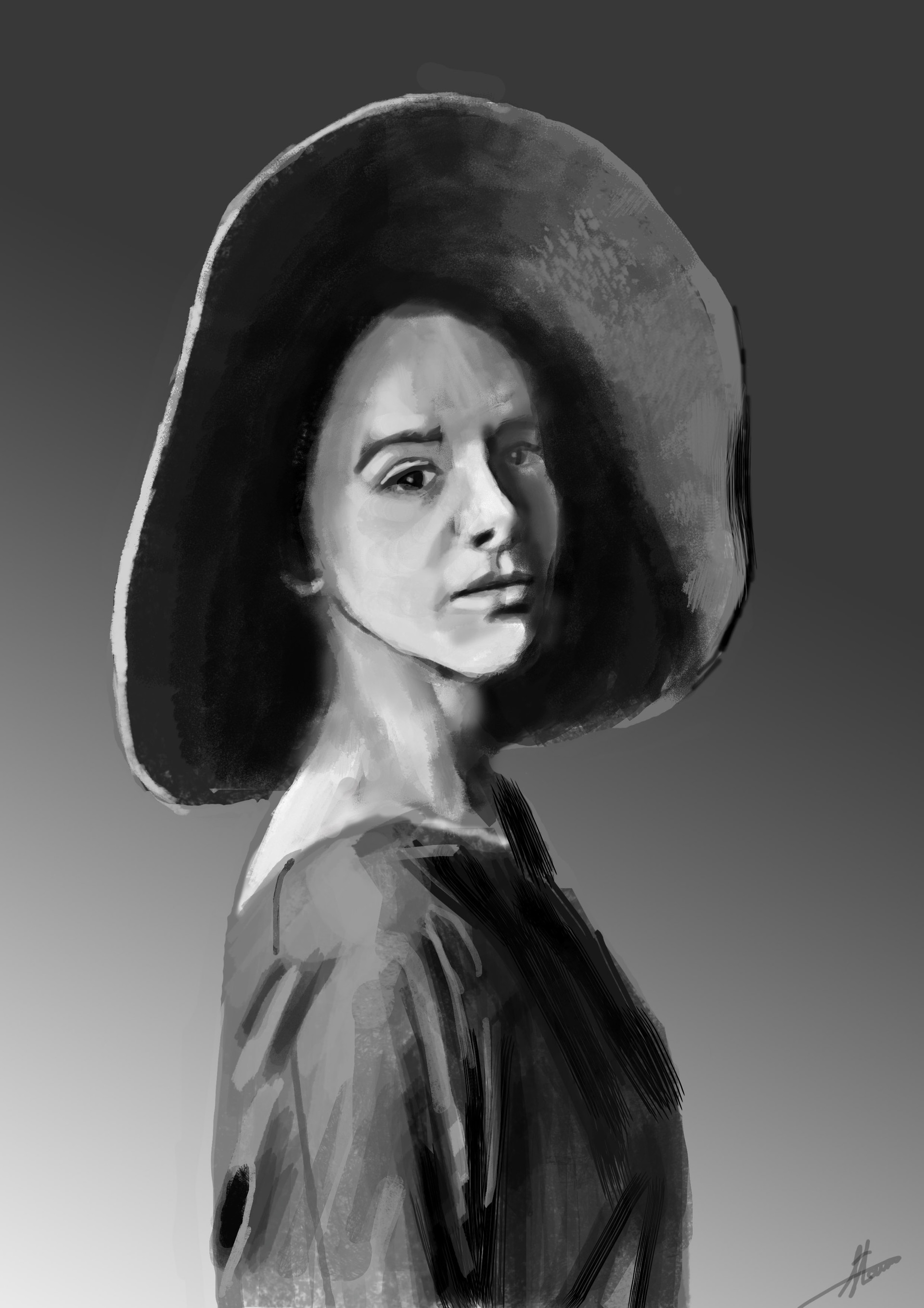 ArtStation - Girl with a hat