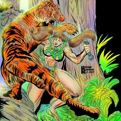 Brian robinson jungle woman 6 29 2017 tigerattack color webready