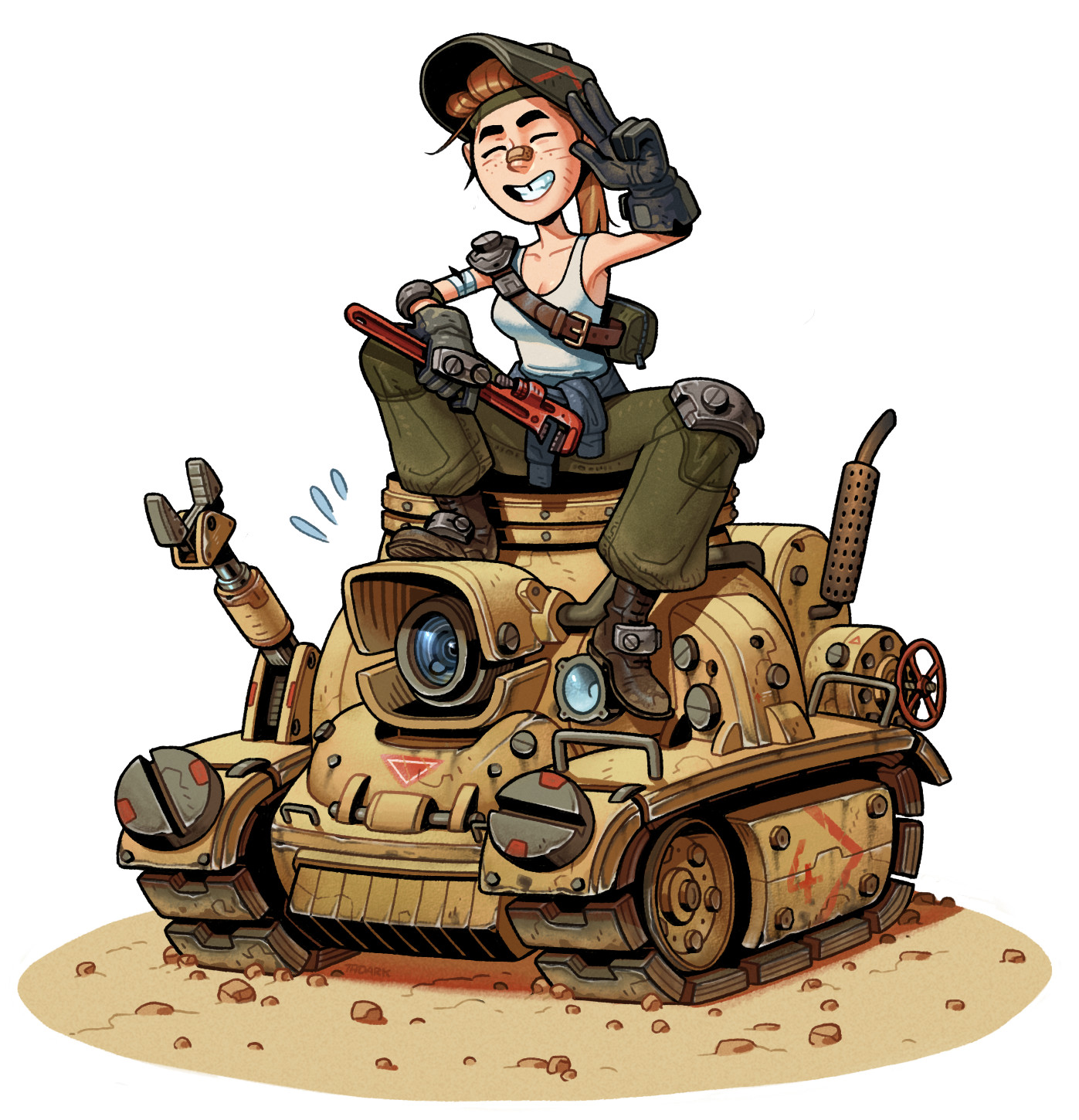 ArtStation - Girl & her Robo-Tank