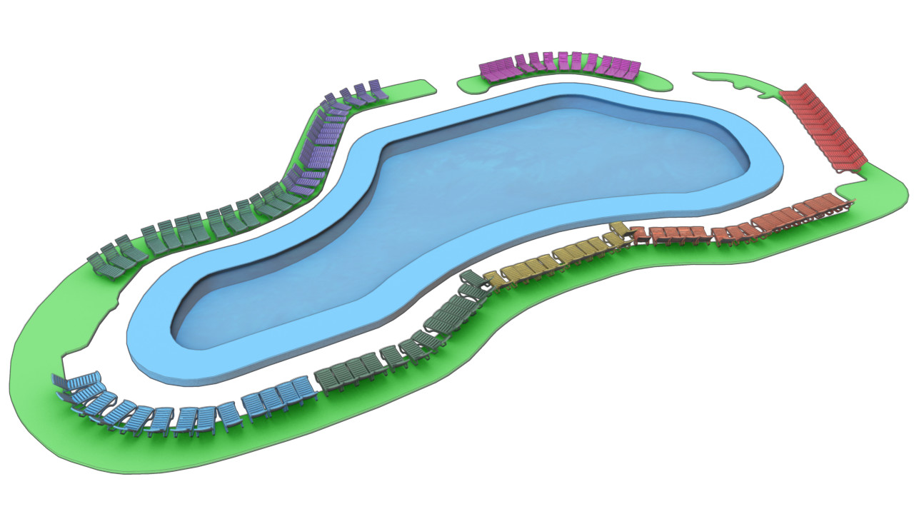 3D Rendering for Swimming Pool Design 