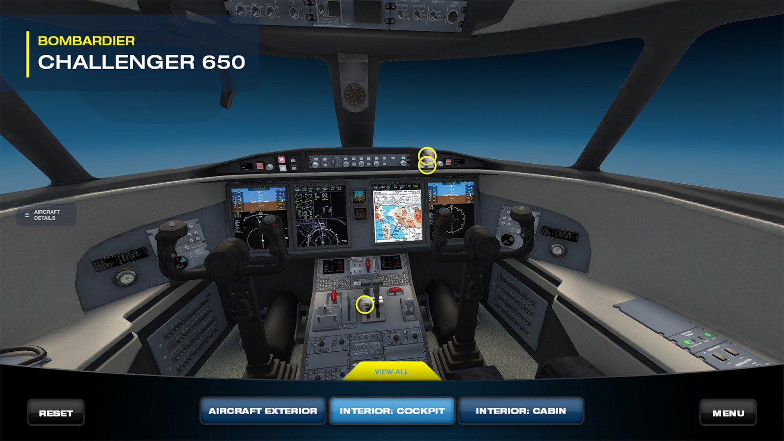Cockpit view, had to make sure that buttons are readable and then highlight the ones that are important to airport firefighters
