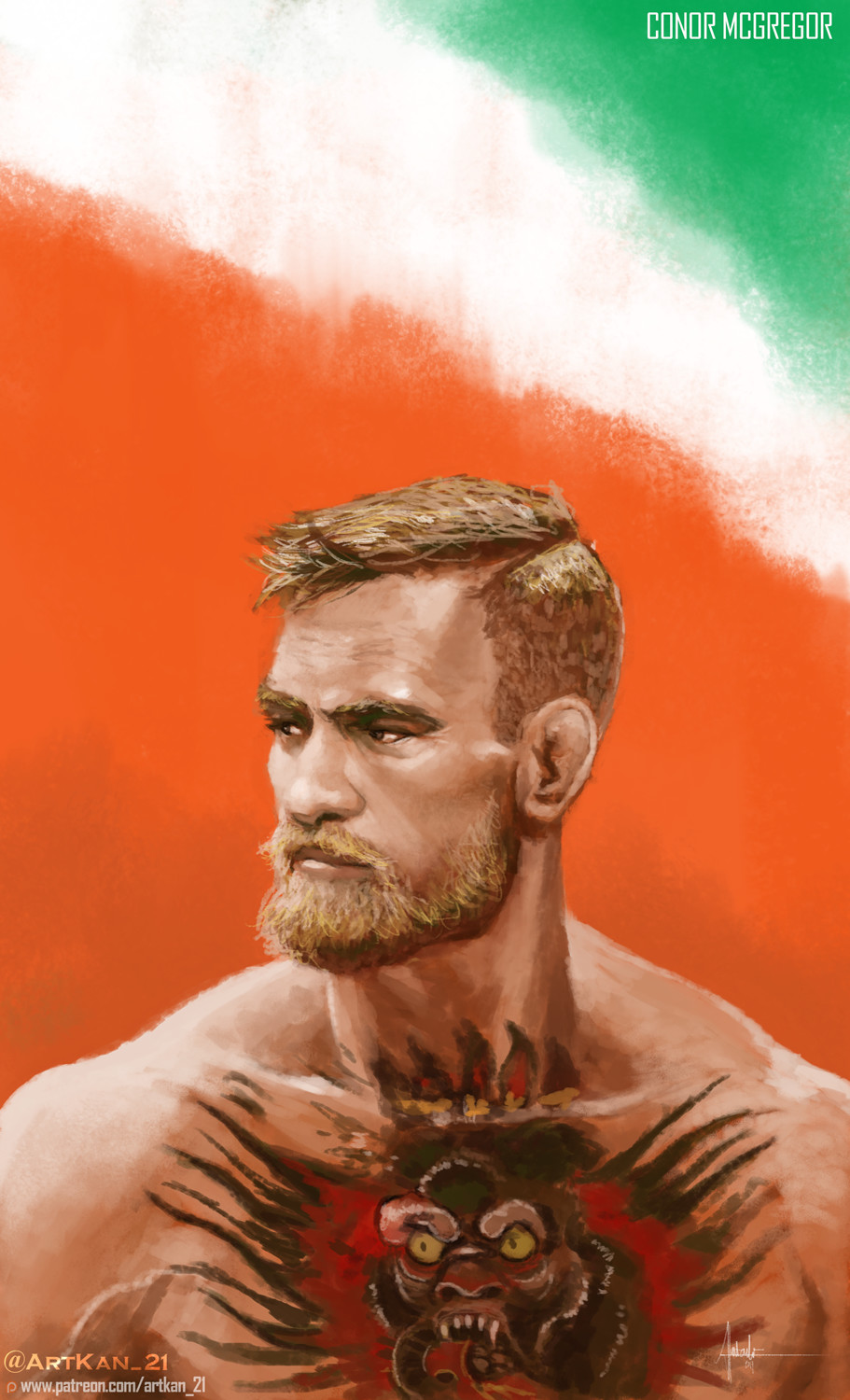 Artstation Conor Mcgregor Digital Paint Alejandro Hurtado