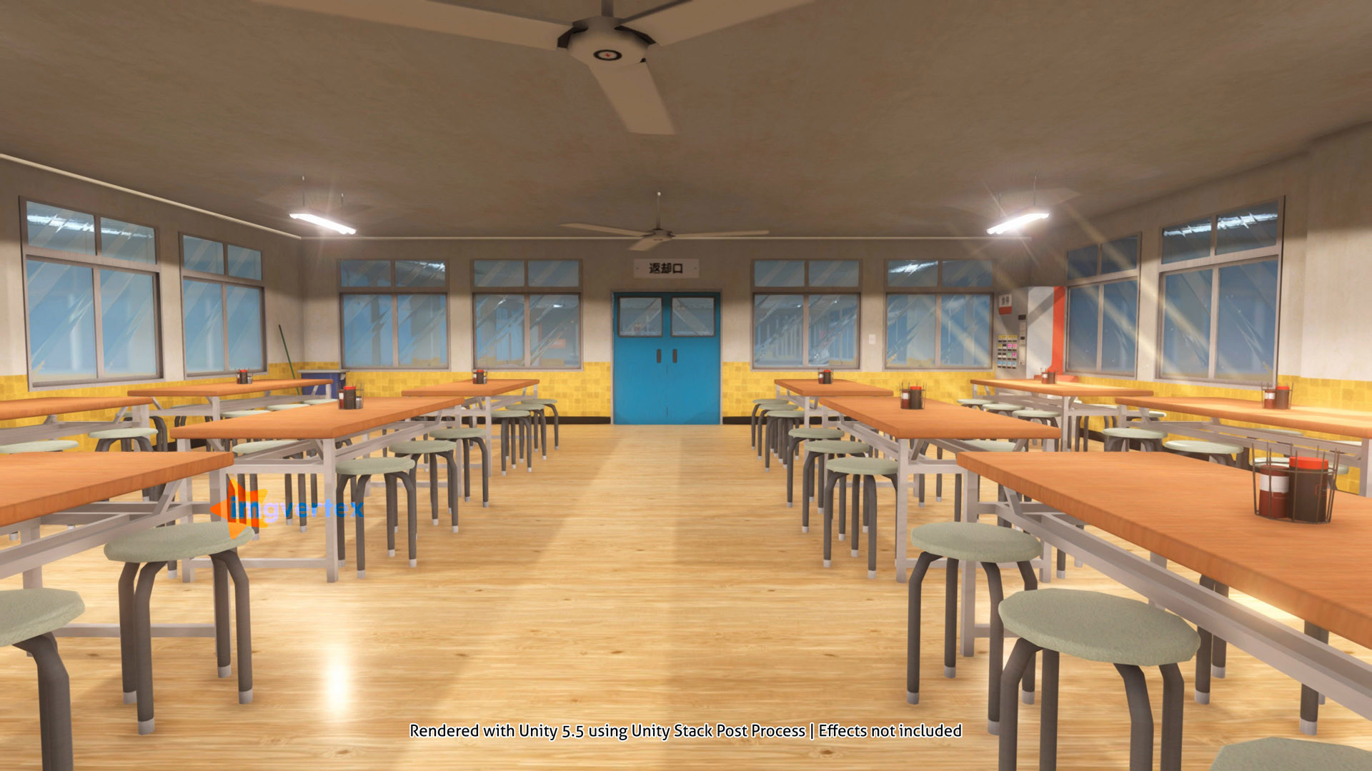 Artstation Anime Cafeteria Canteen Prop Pack Frentzen Rafe