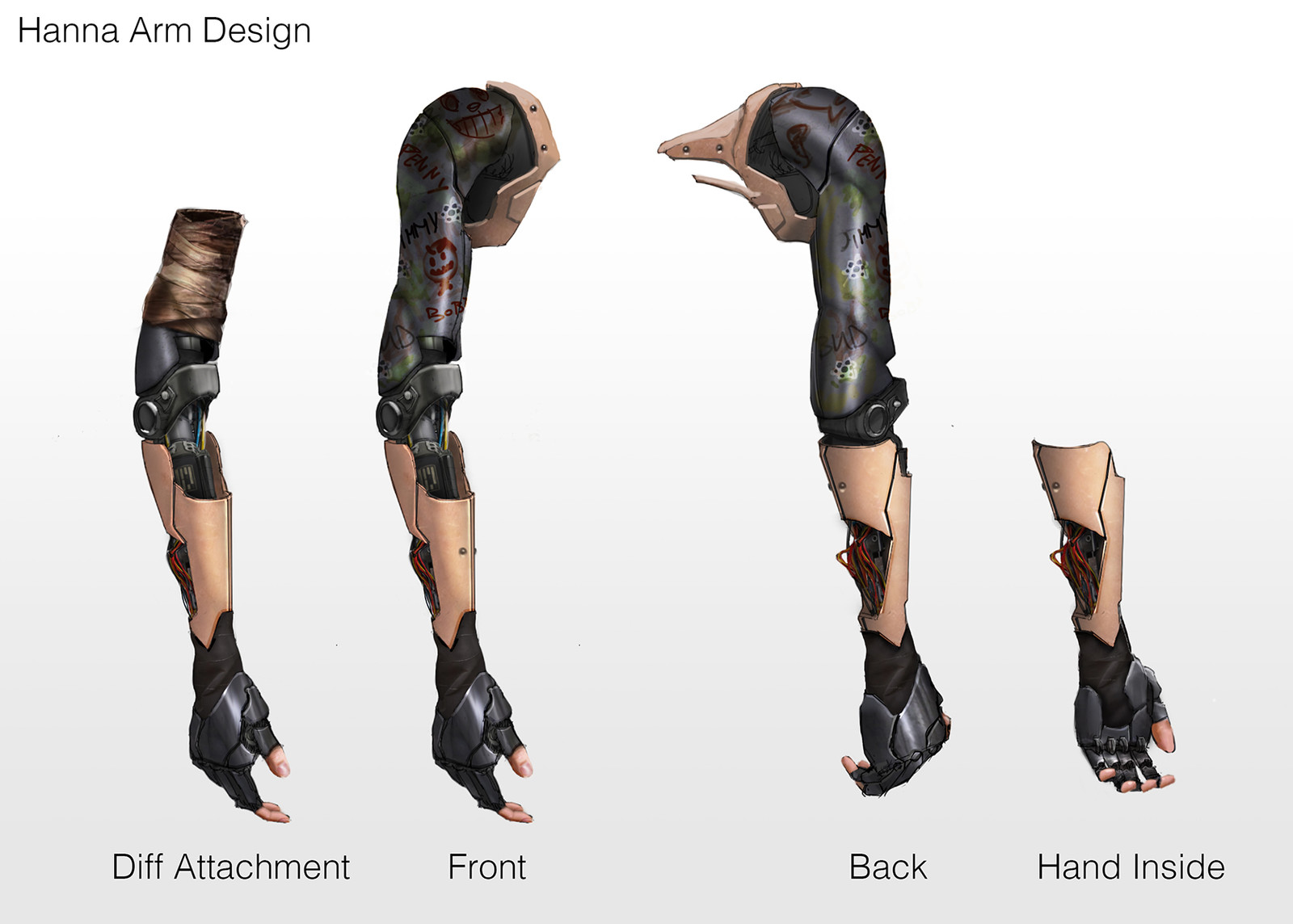 Prosthetic arm design.