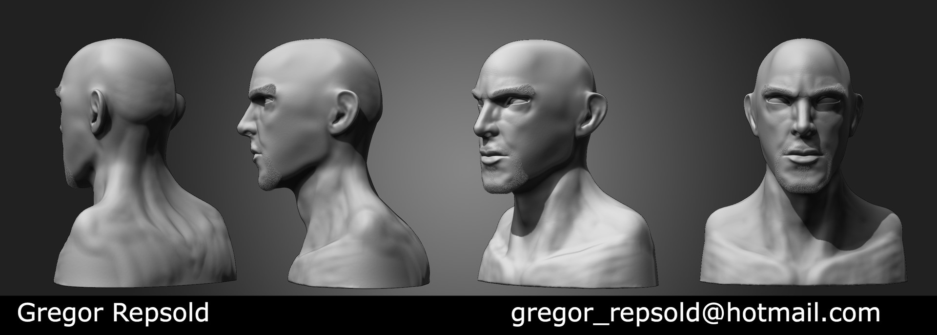 Bust Reference Intended as an art reference for drawing/traditional