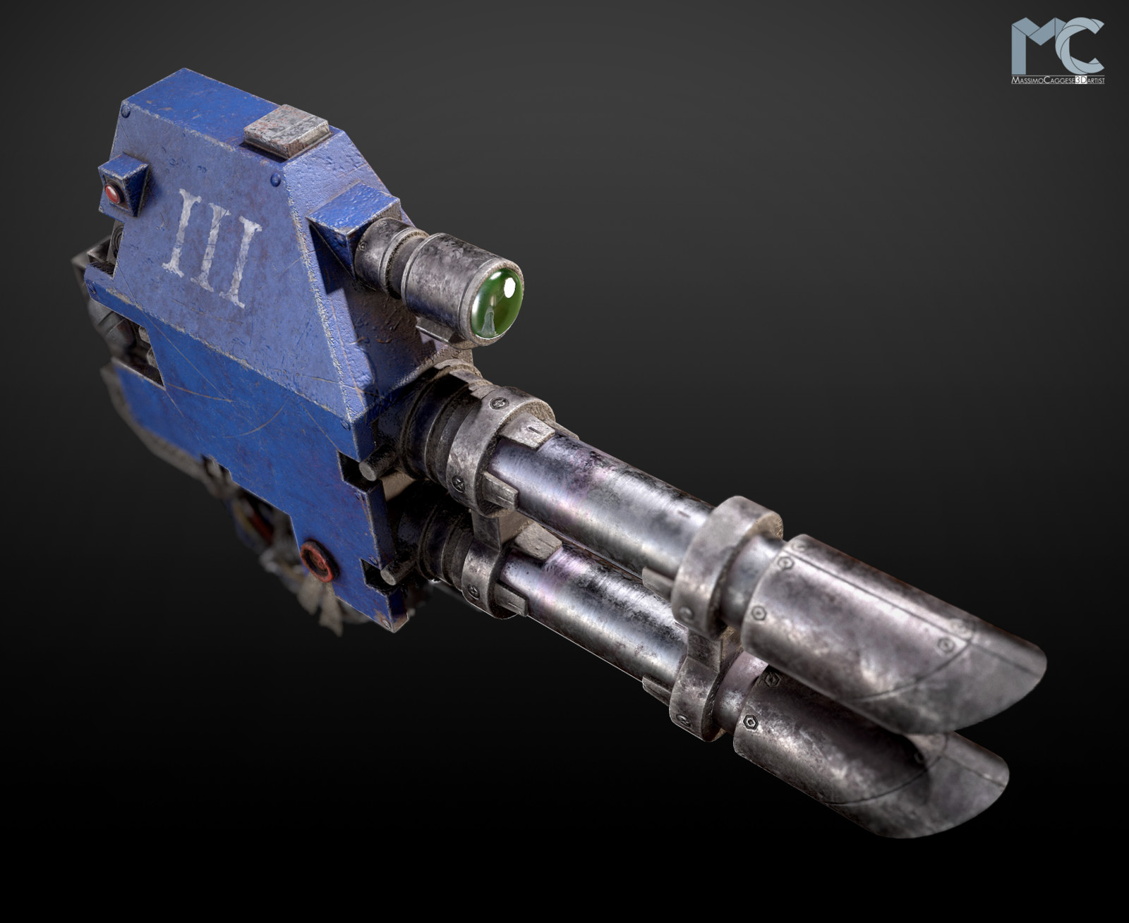 Top view (Marmoset Toolbag 3).