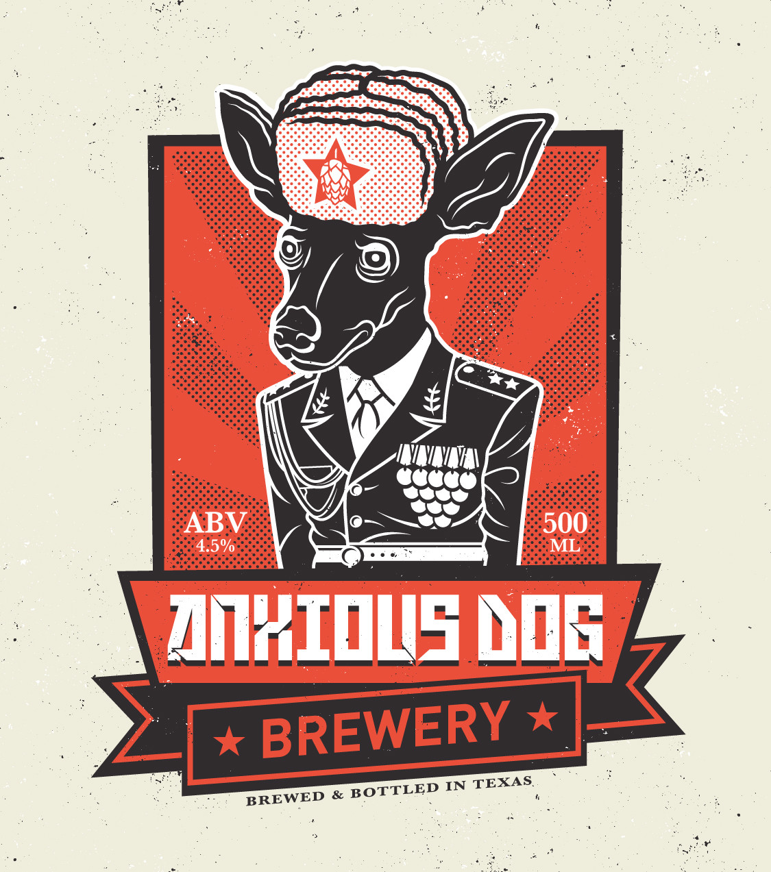 ArtStation - Anxious Dog Brewery Beer Label