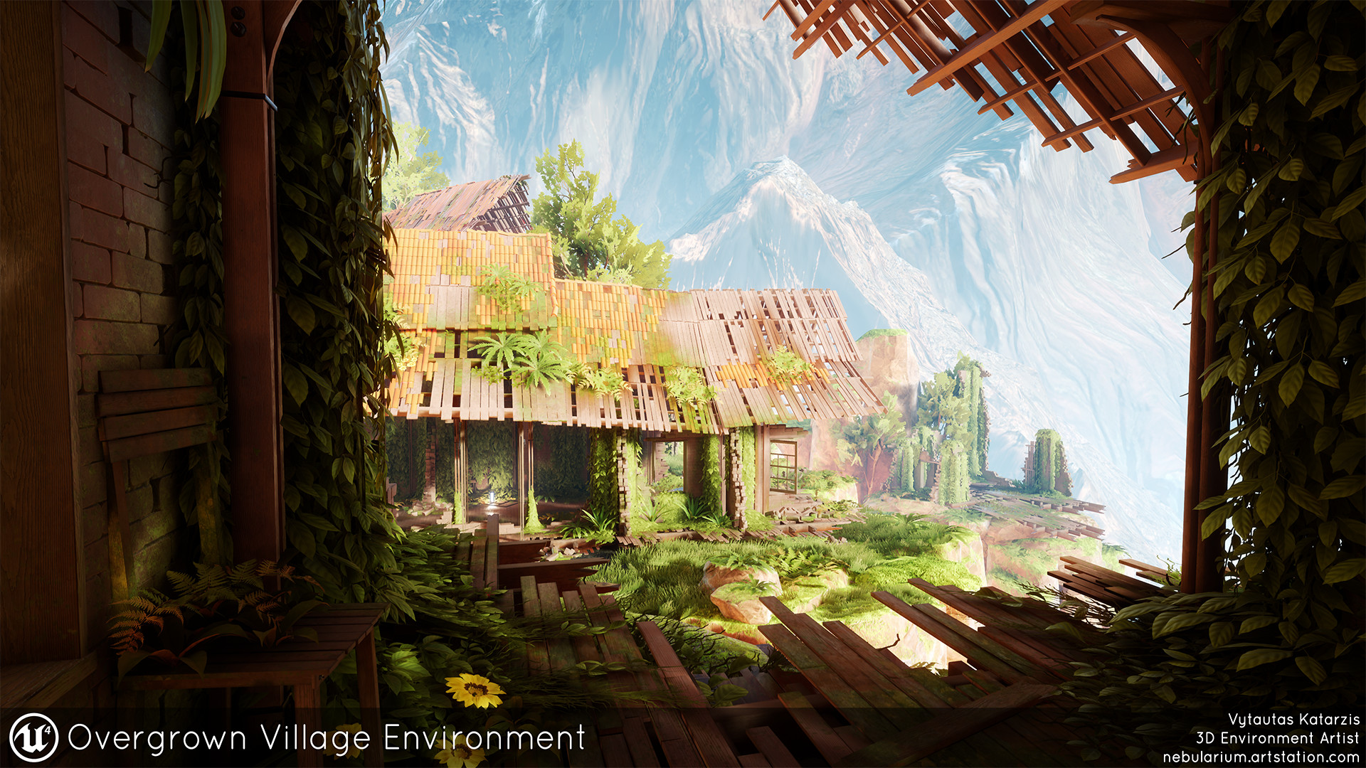Artstation Overgrown Village Environment Ue4 Vytautas