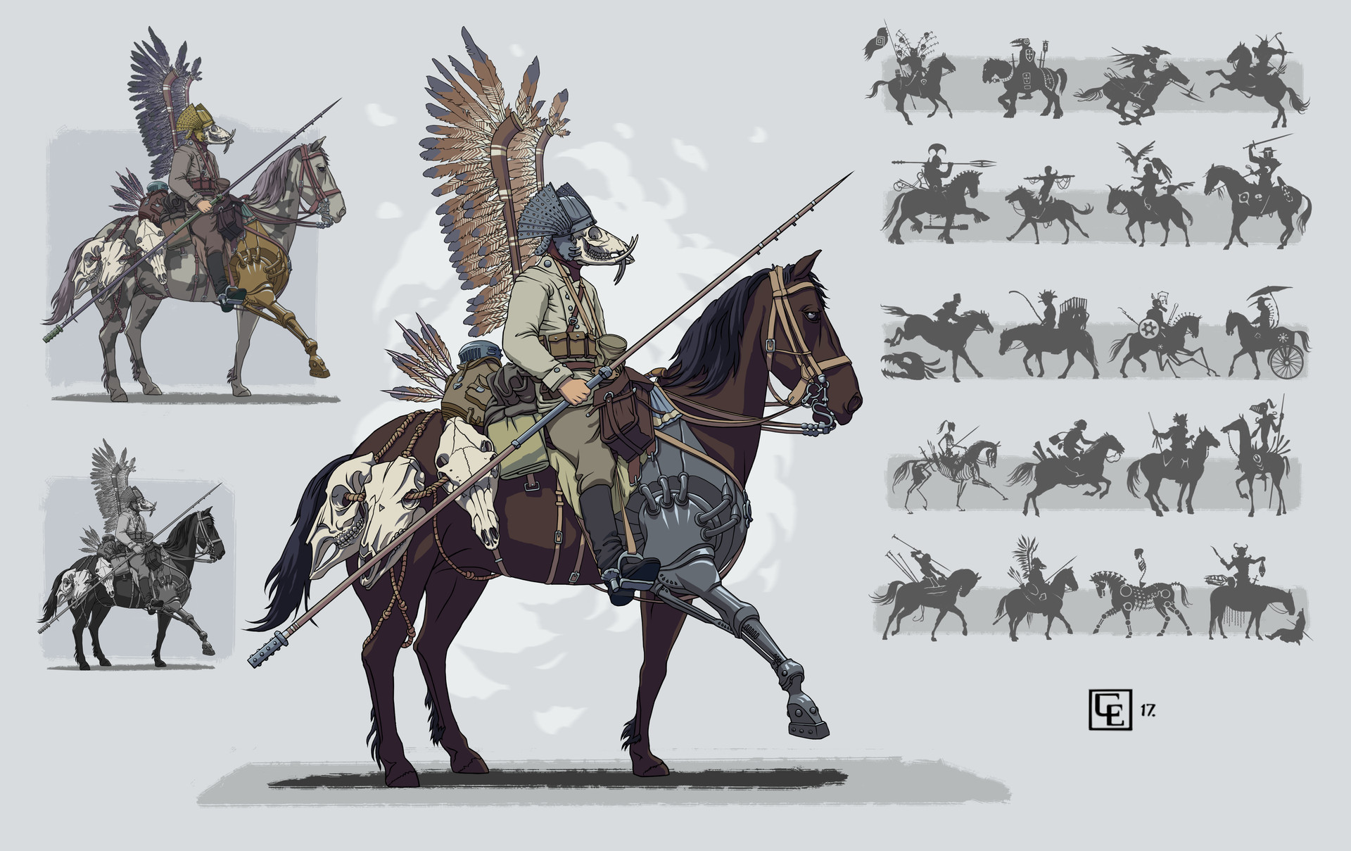 ArtStation - Mechanical rider sketches