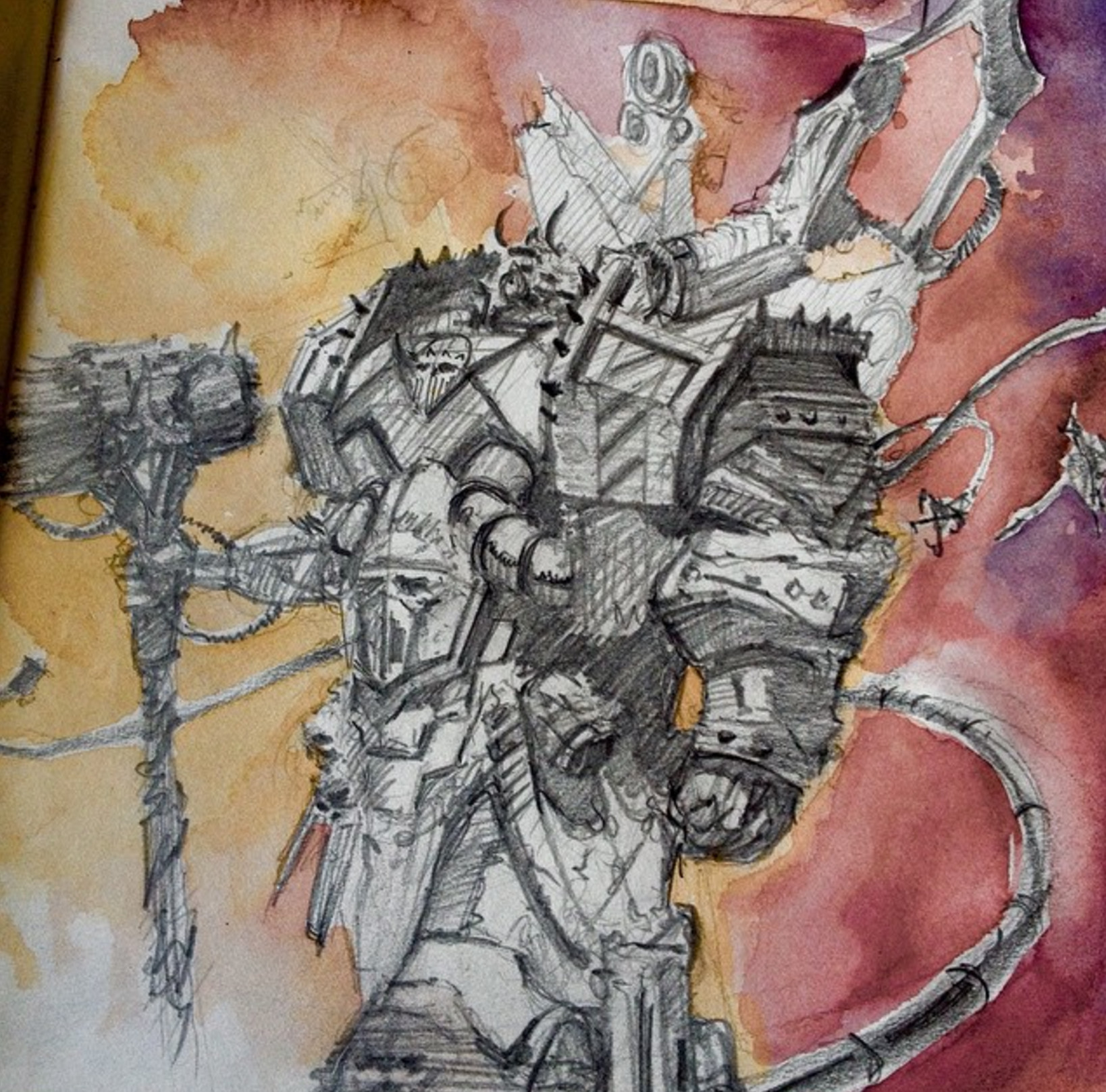 Artstation Iron Warrior Oil Painting Thomas Elliott