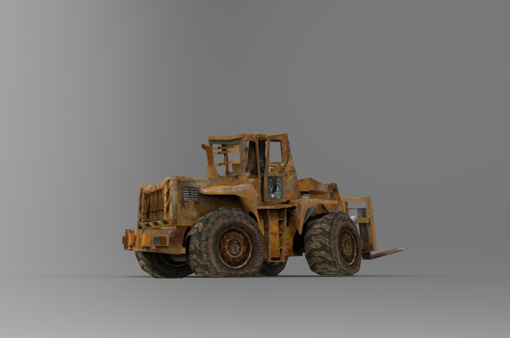 ArtStation - Damaged Forklift