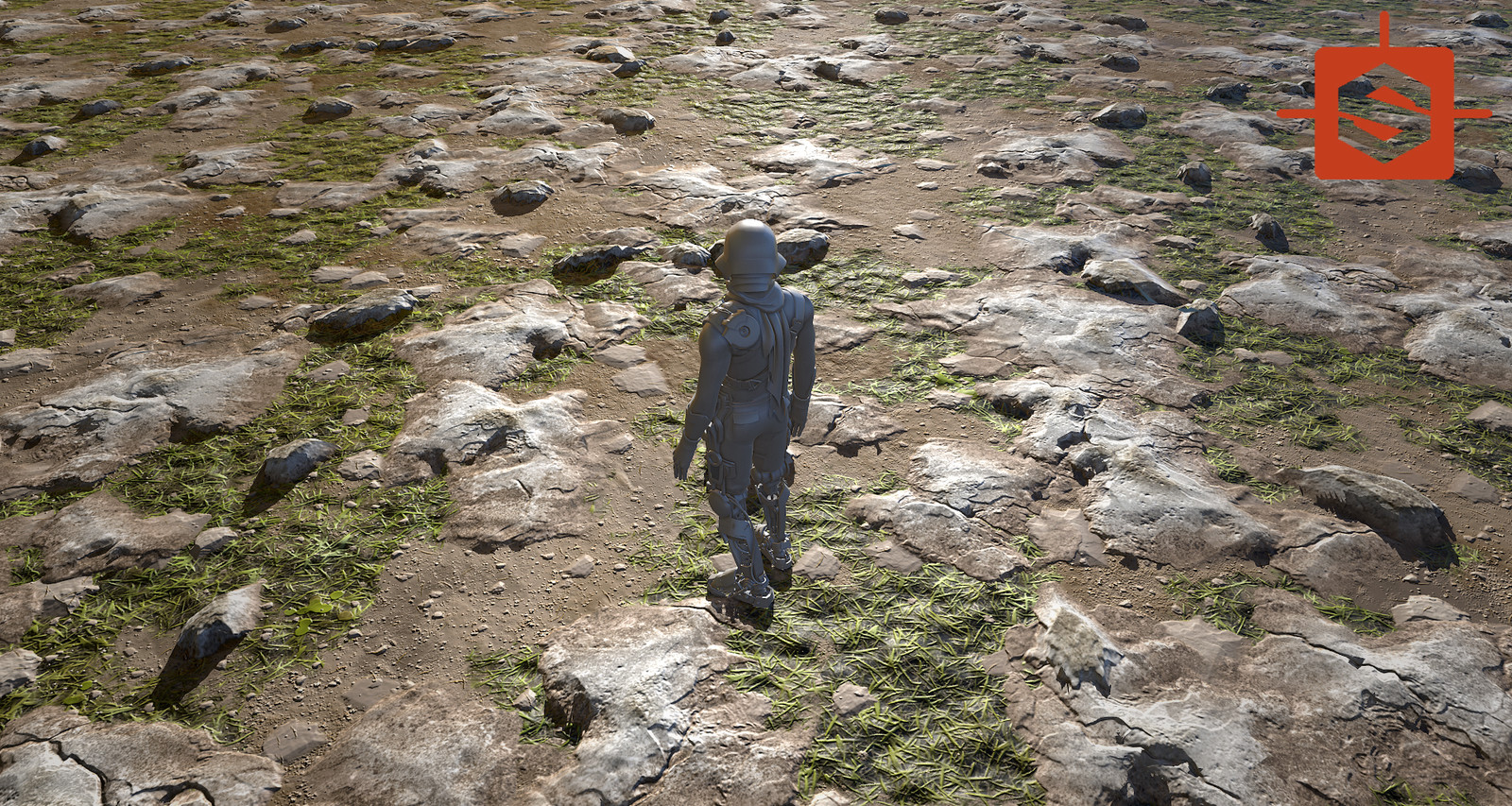 Rock Grass Dirt Substance Material - 04