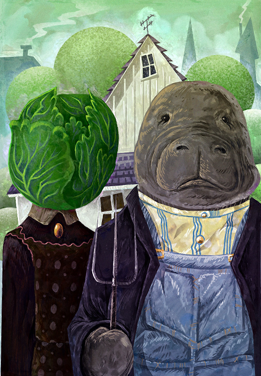 he married cabbage. it'll make more sense when you see the film.