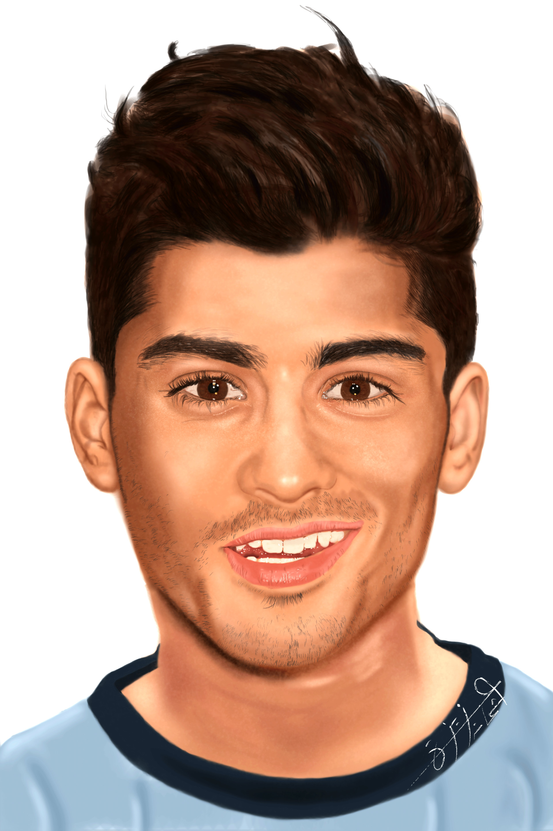 Artstation Digital Painting Portrait Zayn Malik Azizah Shehata
