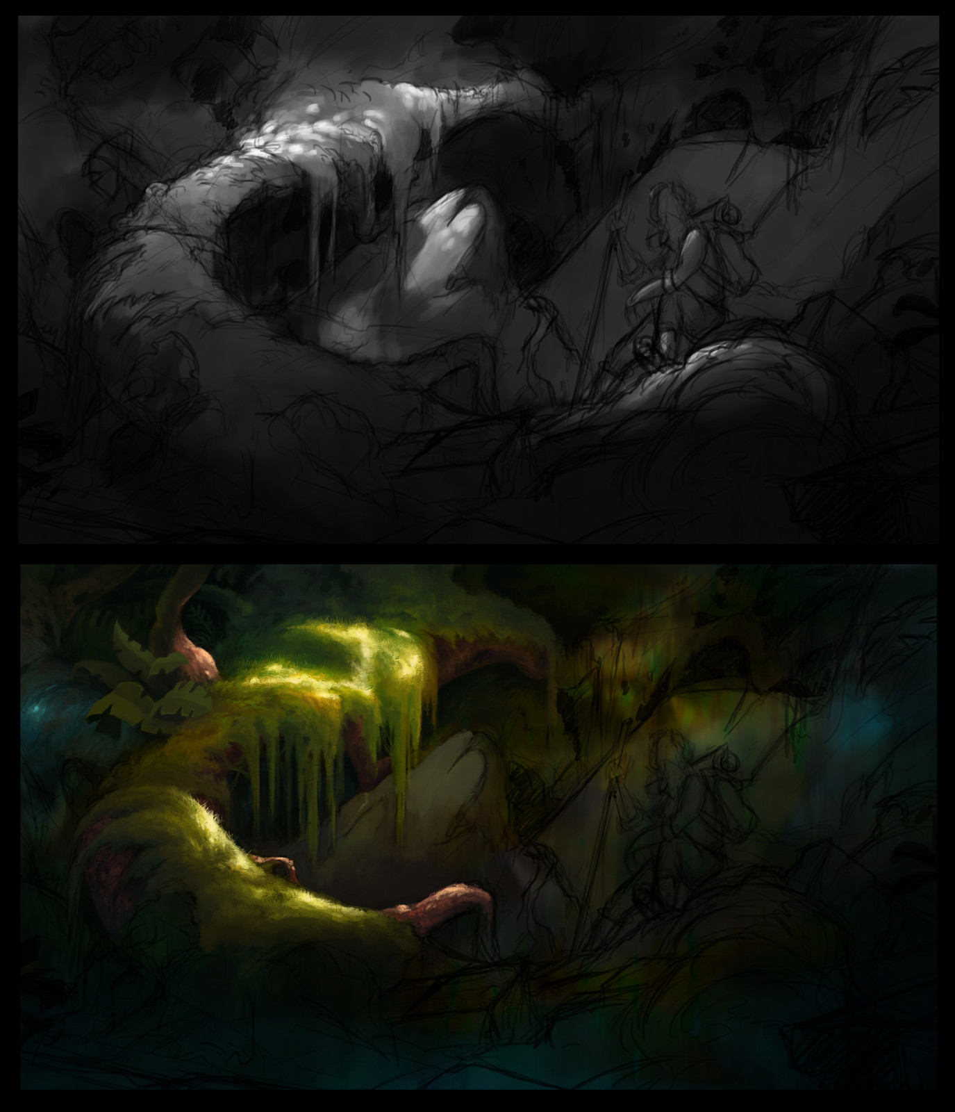 Early sketch and color