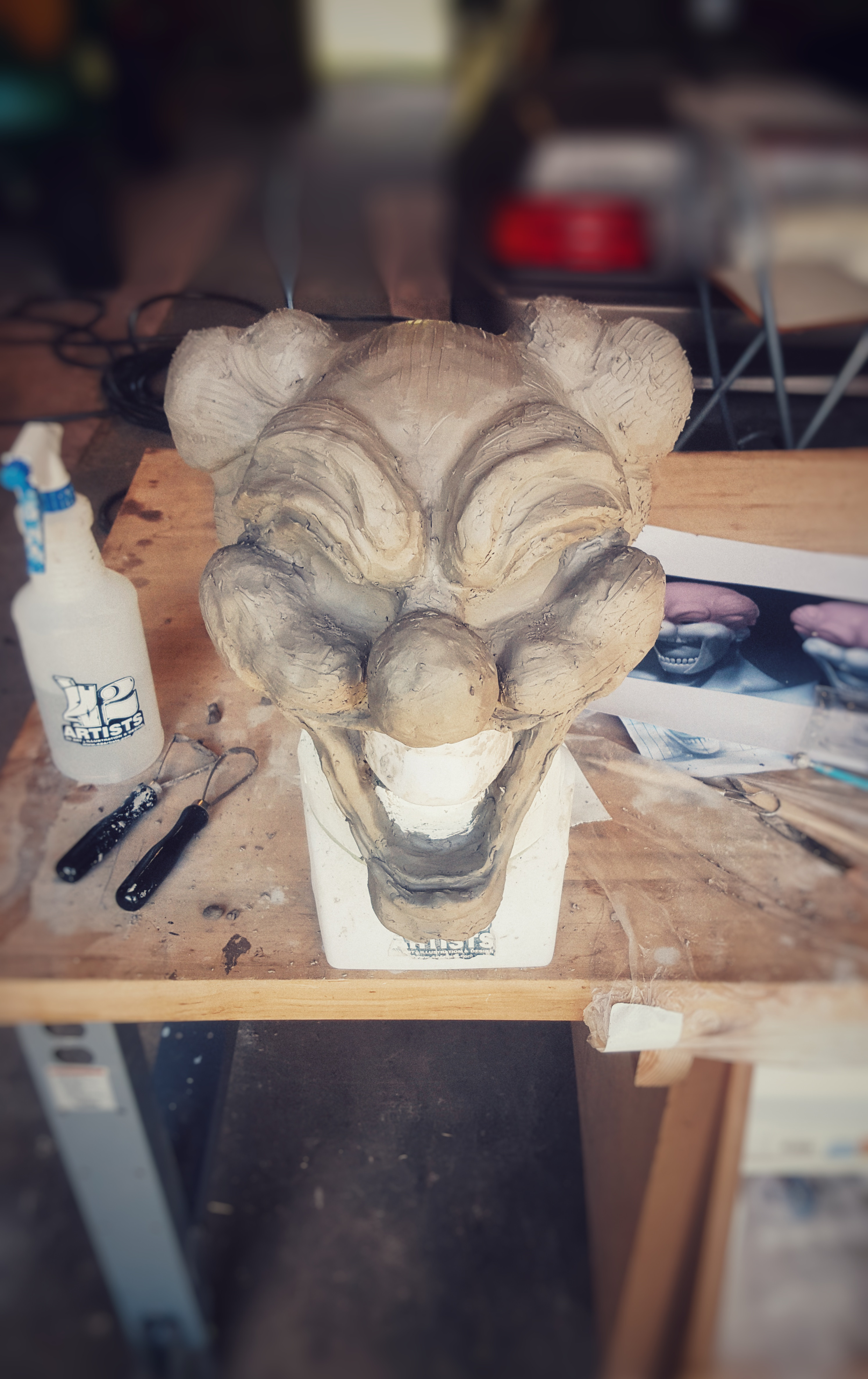 WIP - A bit bulky. Still blocking out here, but starting to take shape. I'm using WED Clay (EM-217)