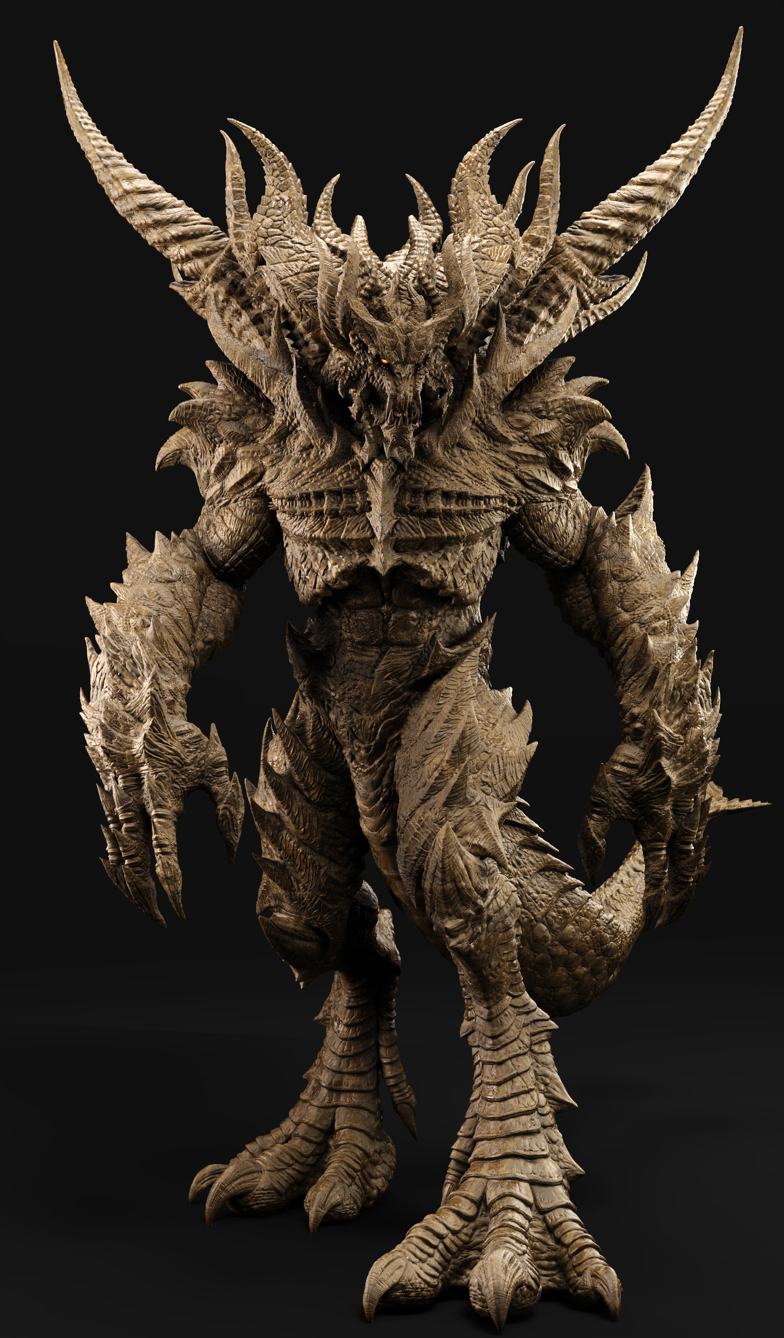 Artstation Wip Demon Rodrigo Braga
