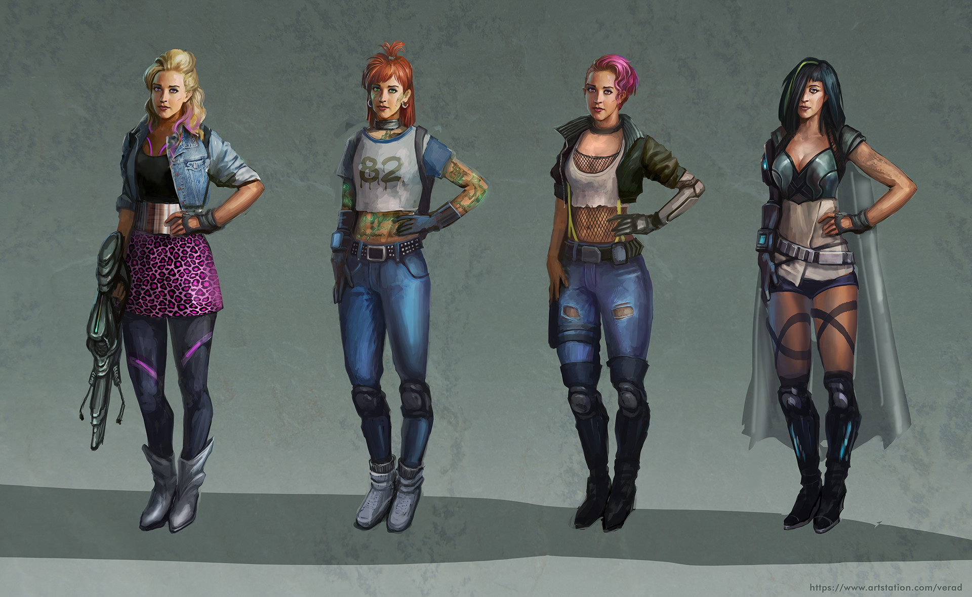 Artstation Cyberpunk Girls Vira Dakhova