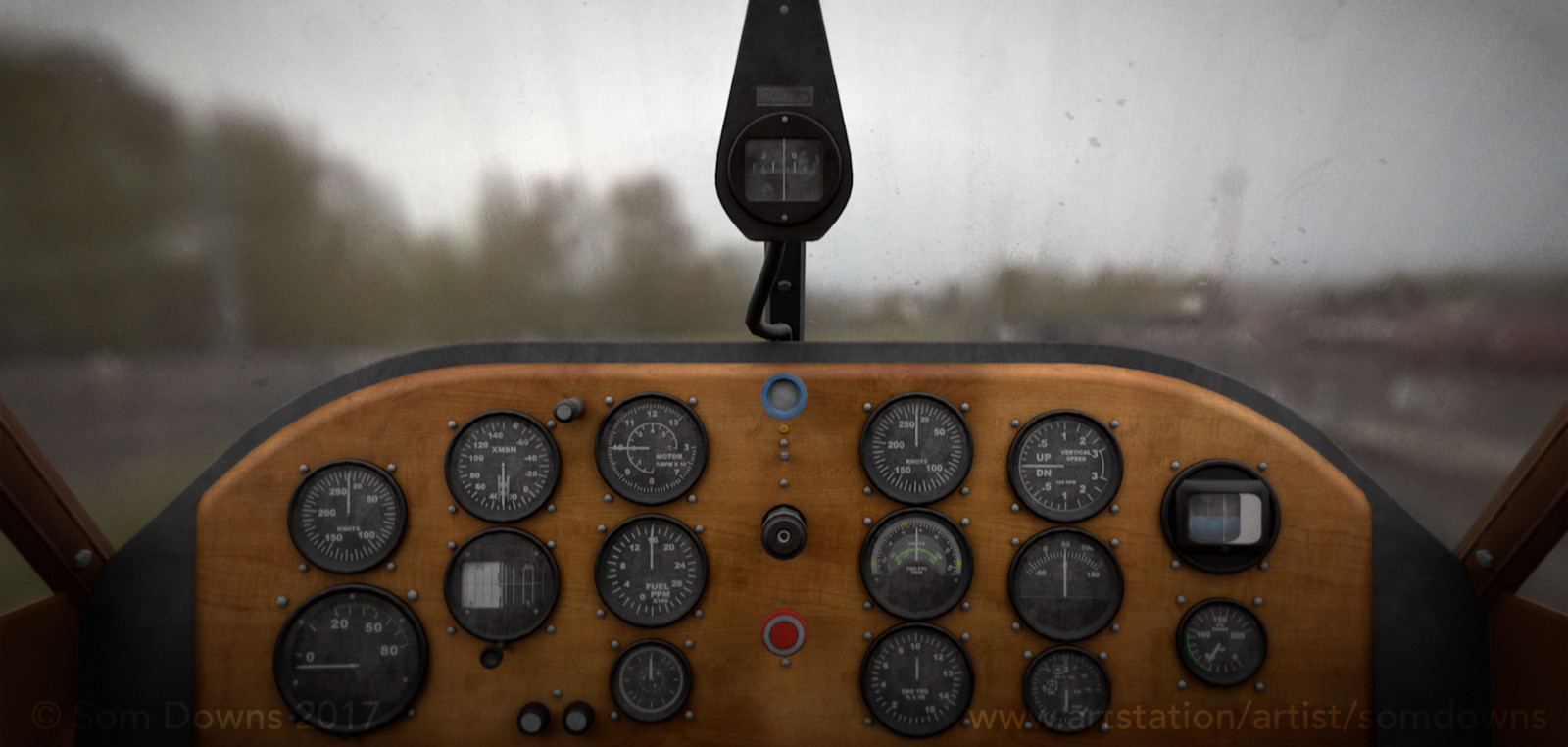 Classic Airplane Cockpit -- Beechcraft Model 17 Staggerwing (1933)